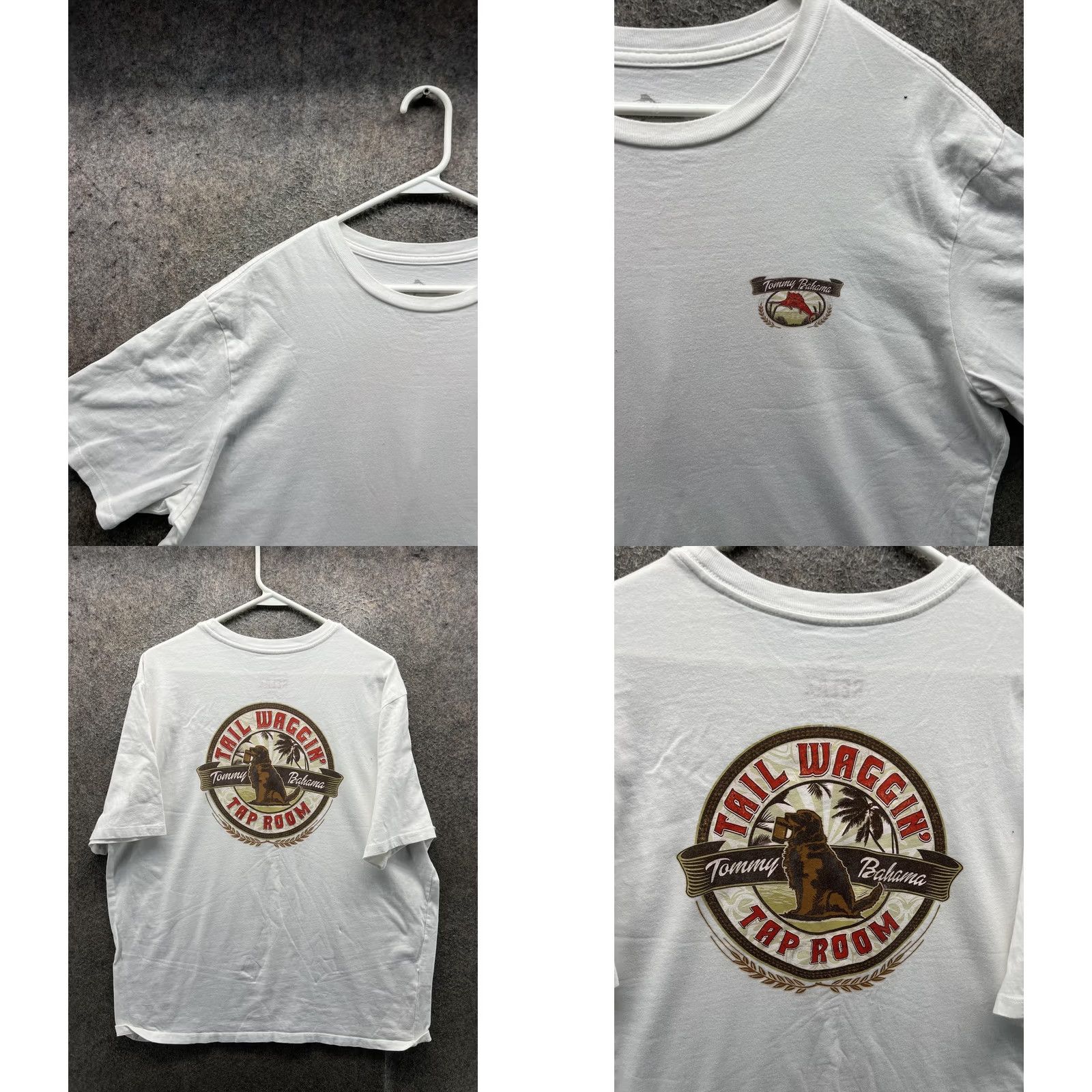 Tommy Bahama Tommy Bahama Shirt Mens XL White Relax Logo Tee Summer Tap Room Vintage EUC Size US XL / EU 56 / 4 - 8 Thumbnail