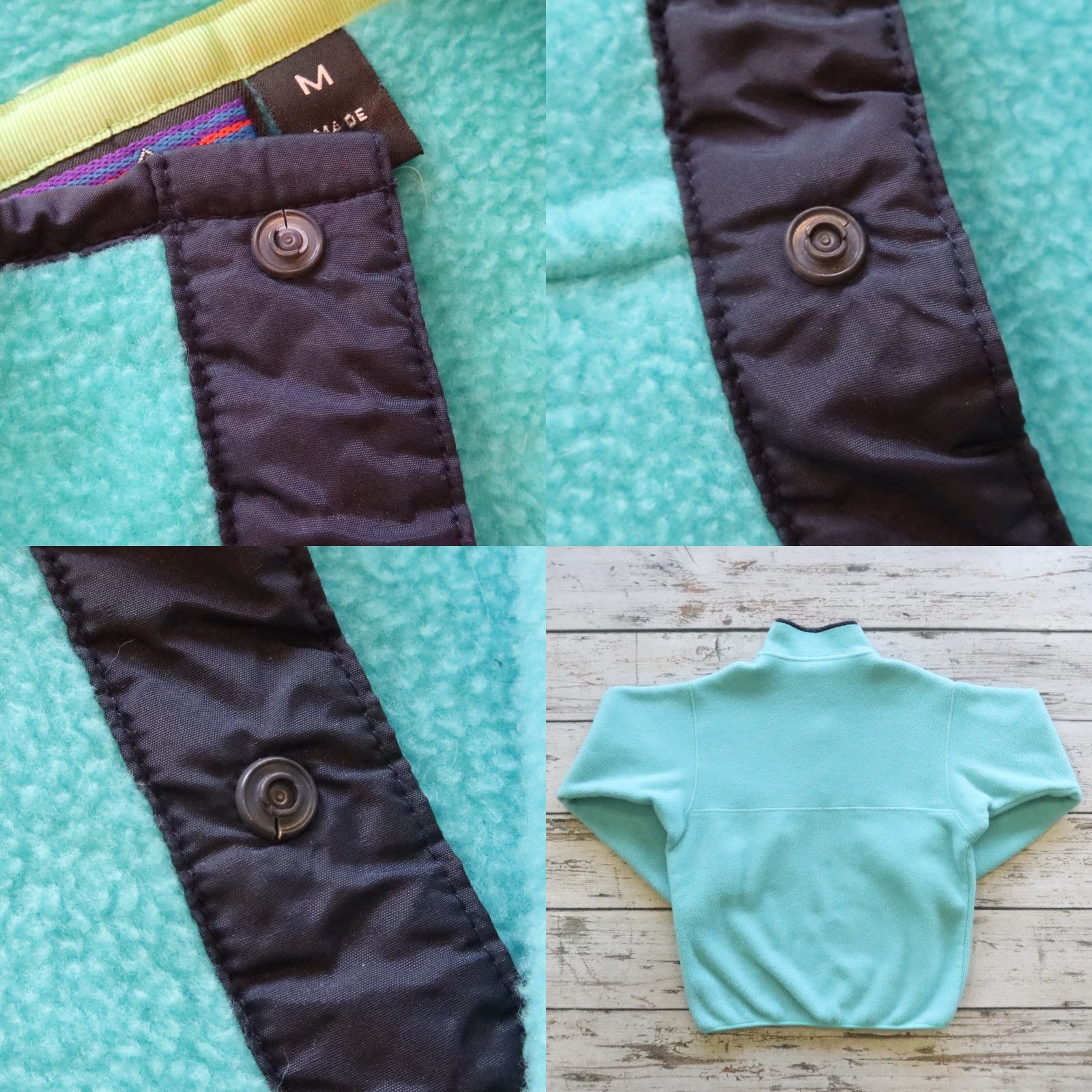 Patagonia VINTAGE Patagonia Snap-T Fleece Pullover Men M Teal 90s USA Shirt Sweater Size US M / EU 48-50 / 2 - 9 Thumbnail
