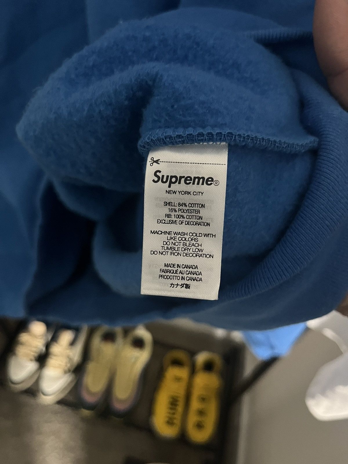 Supreme Supreme Box Logo Crewneck Blue FW22 | Grailed