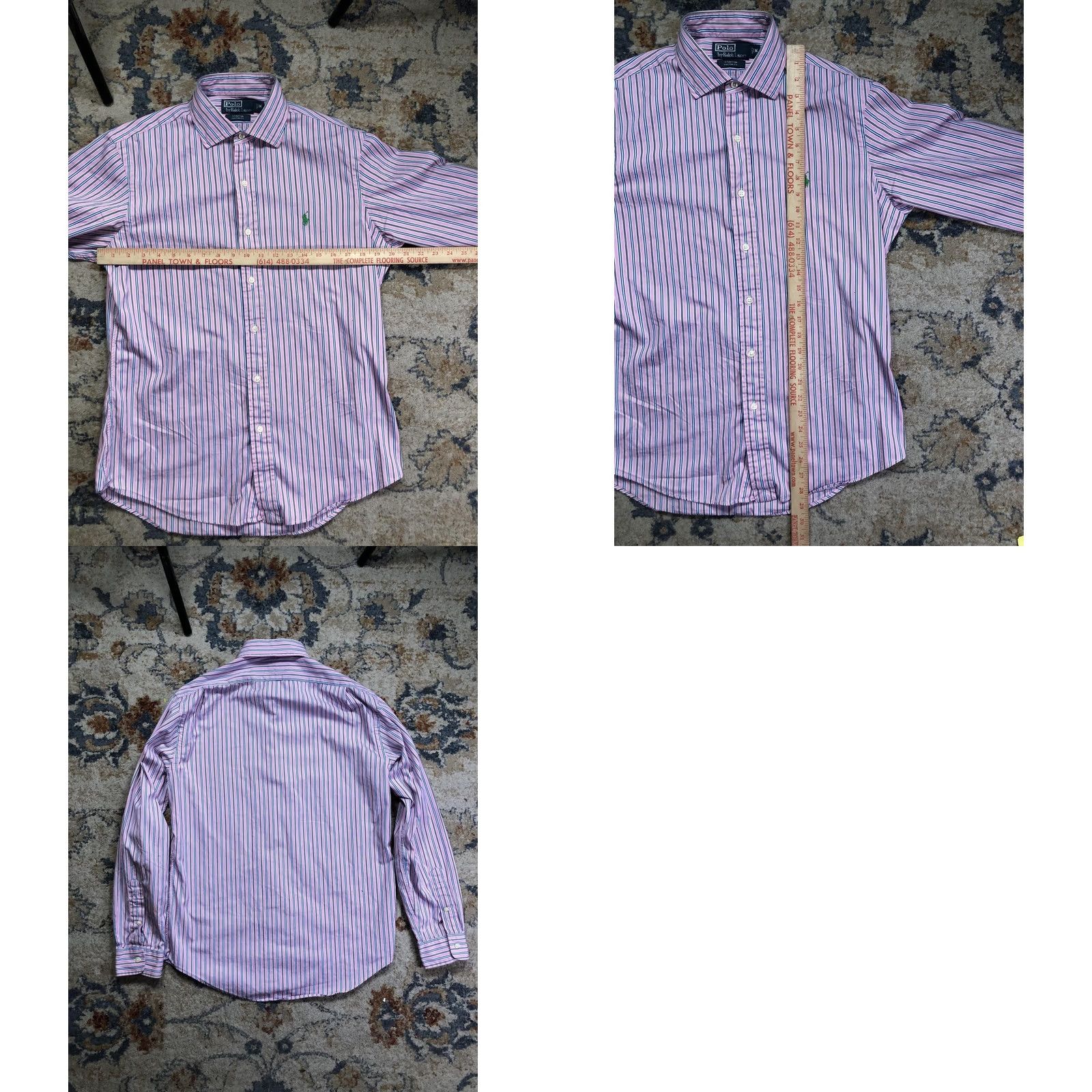 Polo Ralph Lauren Polo Ralph Lauren Stanton Shirt Mens M Pink Stripe Custom Fit Button Down Shirt Size US M / EU 48-50 / 2 - 8 Thumbnail