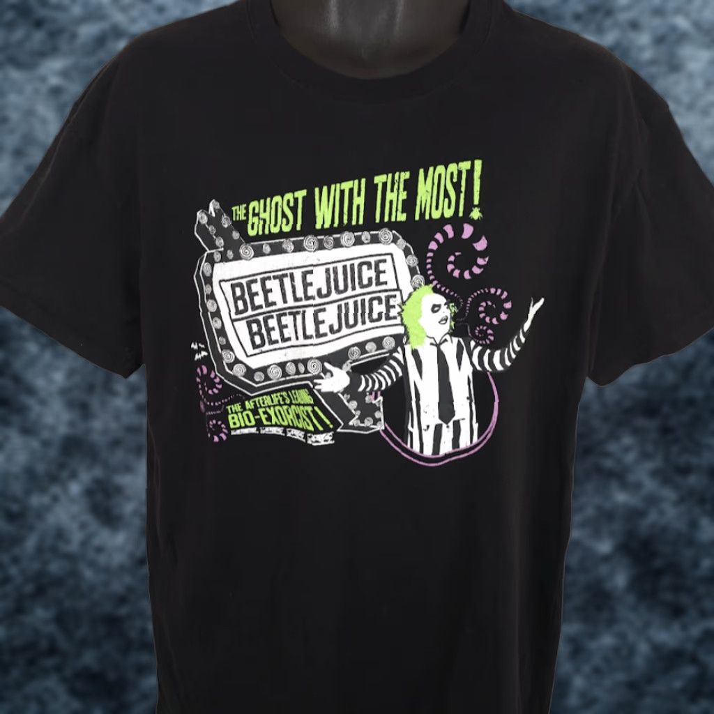 Burton VINTAGE Beetlejuice T Shirt Mens Size Large Black Tim Burton Movie Size US L / EU 52-54 / 3 - 1 Thumbnail
