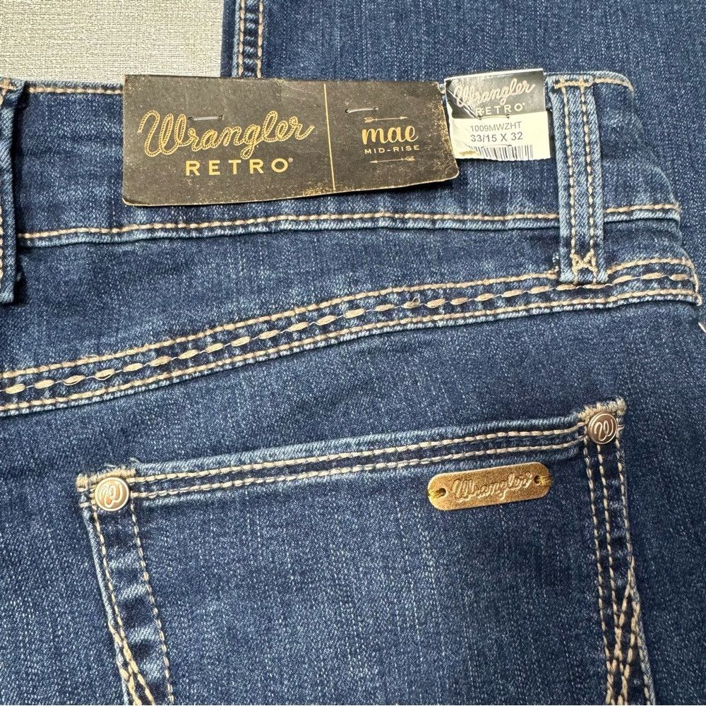 Wrangler NWT New Wrangler Retro Mae Jeans Size 33 x 32 Size 33" - 8 Thumbnail