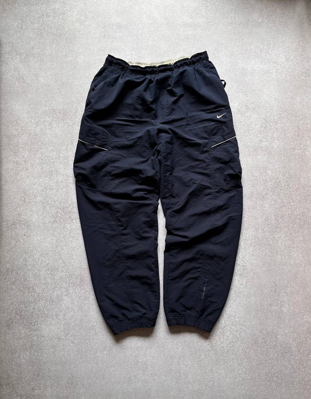 Nike × Vintage Vintage Nike Swoosh Nylon Baggy Trackpants Y2K XL Size US 36 / EU 52 - 2 Thumbnail