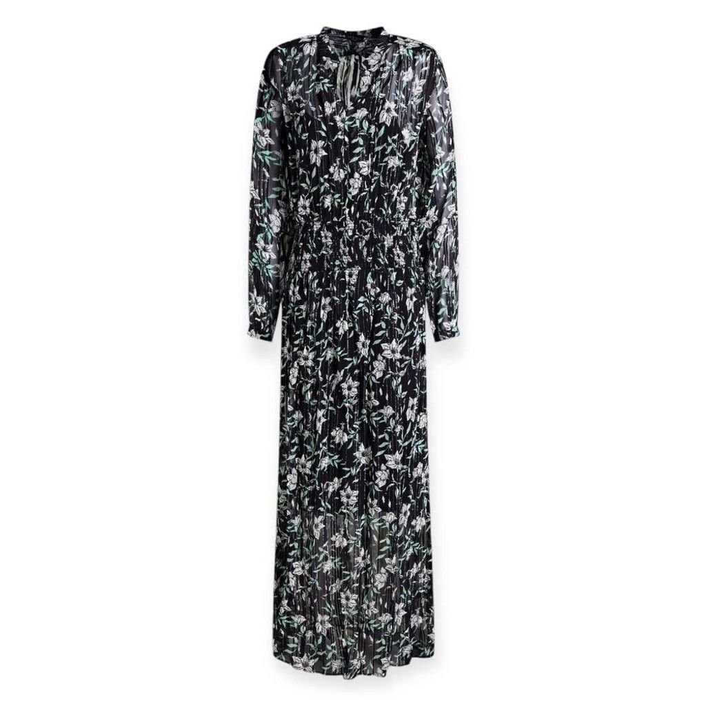 Rag & Bone Rag & Bone Calista Metallic Floral-Print Chiffon Maxi Dress Size M / US 6-8 / IT 42-44 - 3 Thumbnail