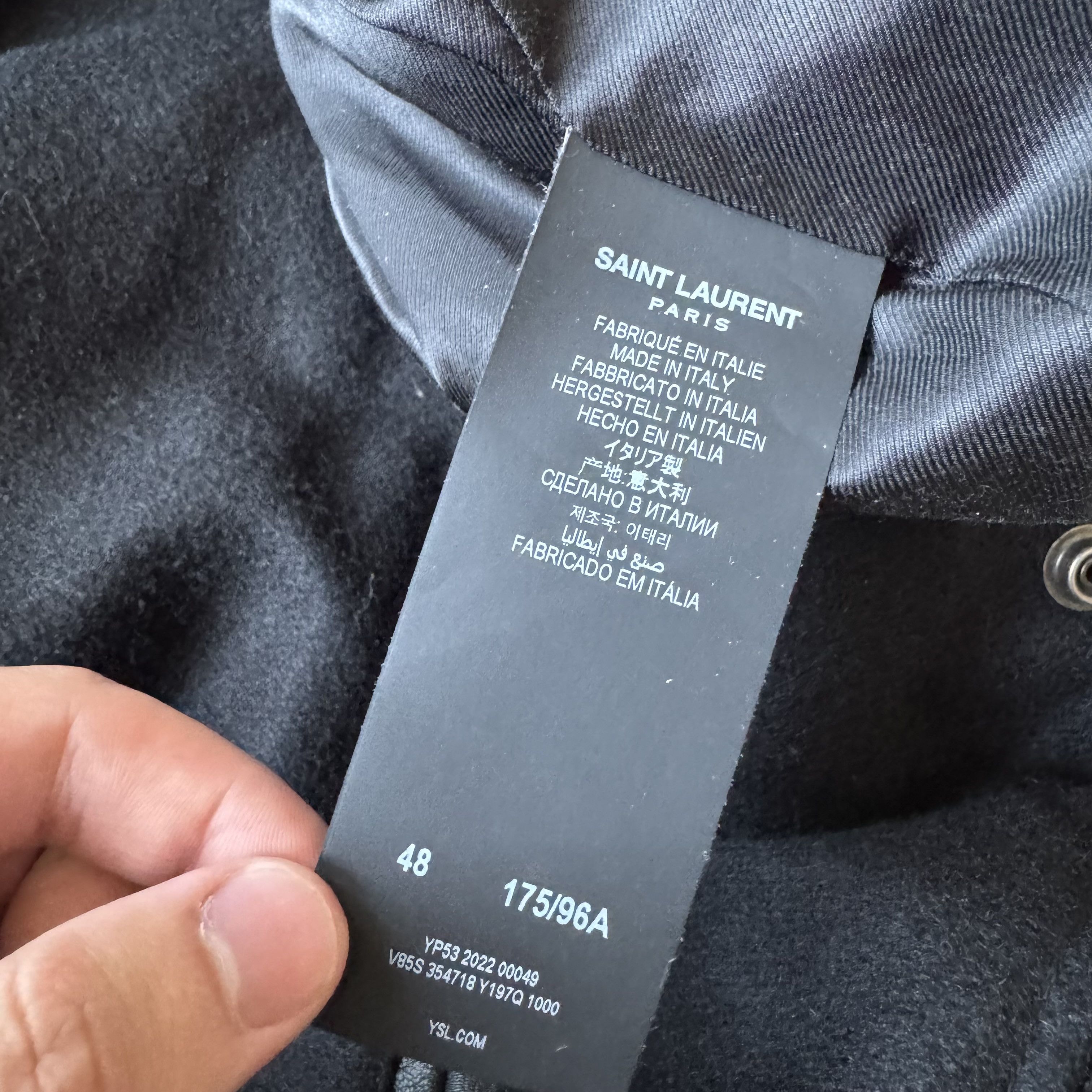 Saint Laurent Paris Saint Laurent Paris - Teddy Bomber Jacket - Black / Black Size US M / EU 48-50 / 2 - 6 Thumbnail
