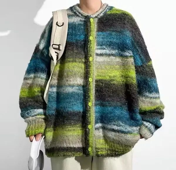 Japanese Brand Kurihara x Misa Striped Sweater Casual Cardigan Size US XL / EU 56 / 4 - 7 Thumbnail