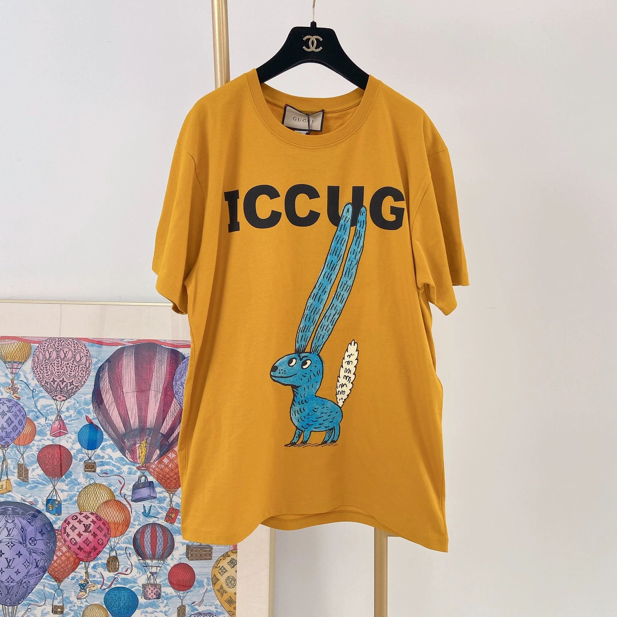 Gucci Gucci Long Ear Rabbit Print T-Shirt M with Tags Size US M / EU 48-50 / 2 - 2 Thumbnail