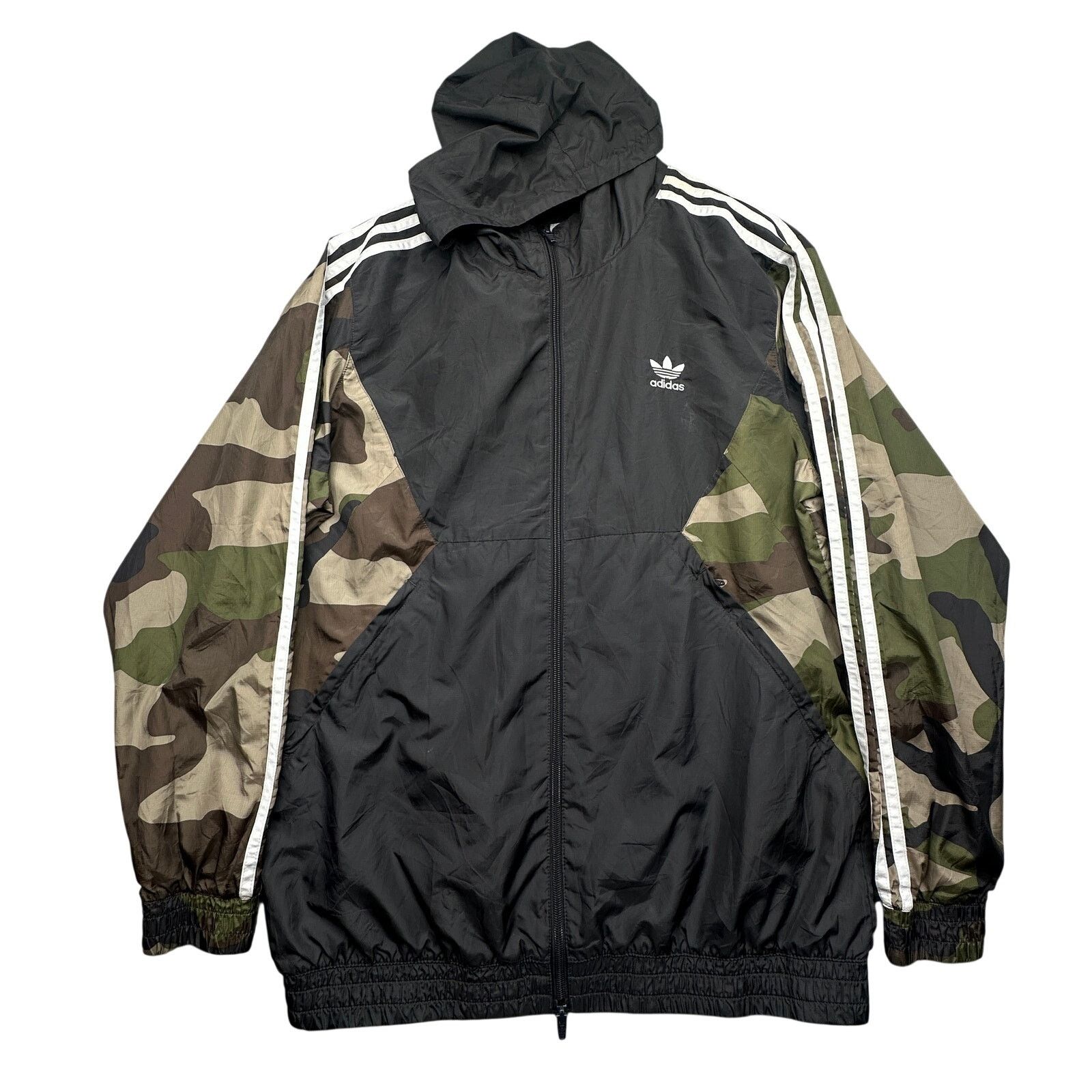 Adidas Adidas Originals Camo Windbreaker Hooded Jacket Large Size US L / EU 52-54 / 3 - 1 Thumbnail