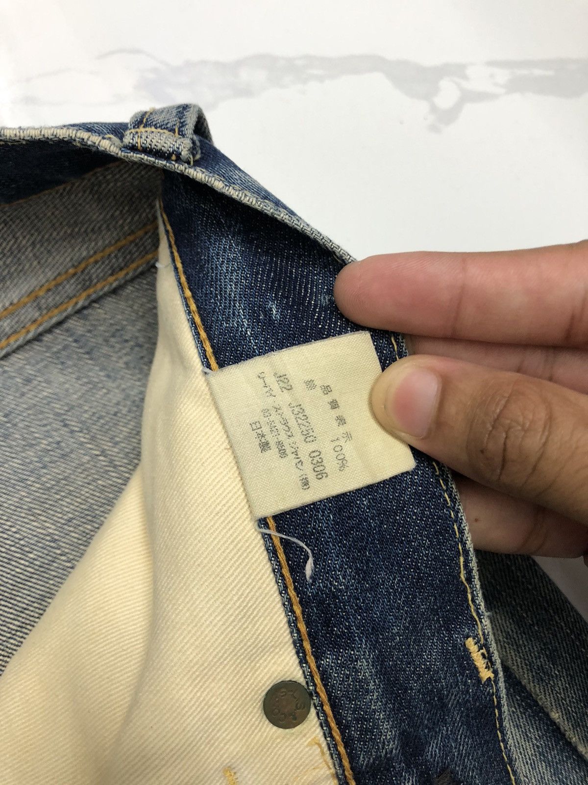 Kapital 🔥LEVIS 501 BIG E SELVEDGE DISTRESS DENIM JEANS Size US 29 - 16 Thumbnail