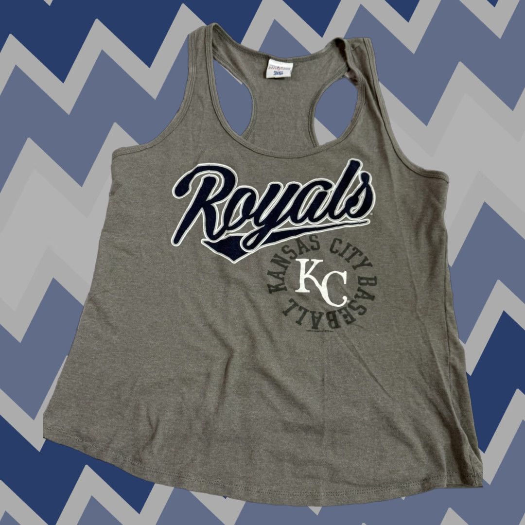 MLB VINTAGE Kansas City KC MLB Royals Script Genuine Merchandise T-Shirt XL Gray Mens Graphic Tee EUC Size US XL / EU 56 / 4 - 1 Thumbnail
