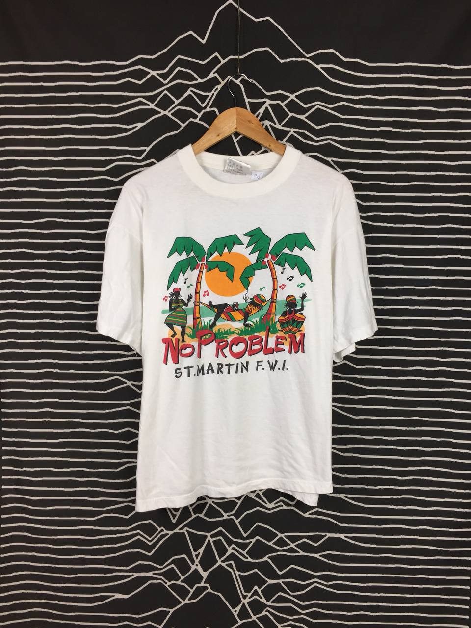 Bob Marley Vtg Carribean T's No Problem St. Martin Rasta Tee Size US XL / EU 56 / 4 - 1 Thumbnail