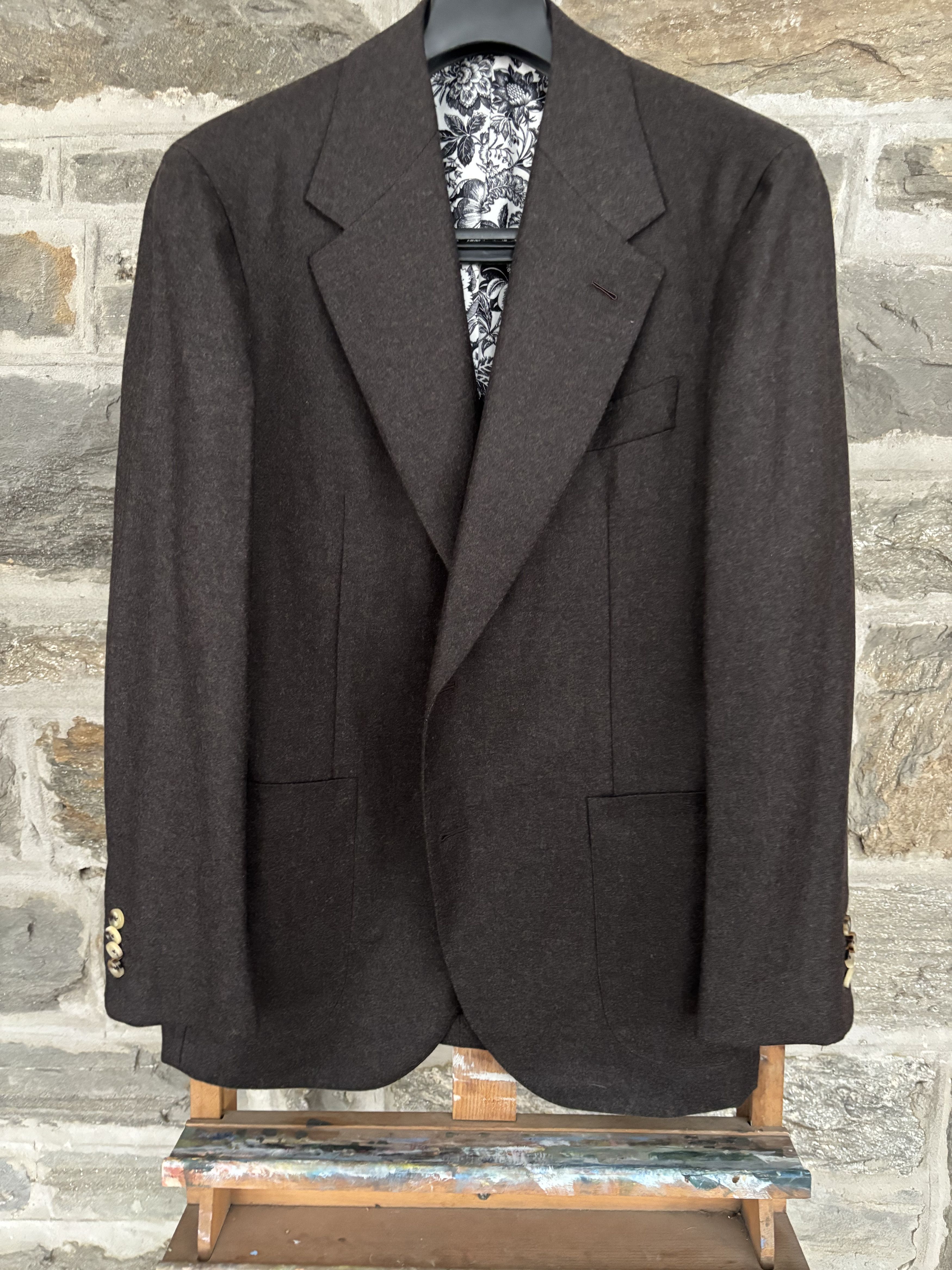 P. Johnson P Johnson MTM Flannel SportCoat Size 40R - 2 Thumbnail