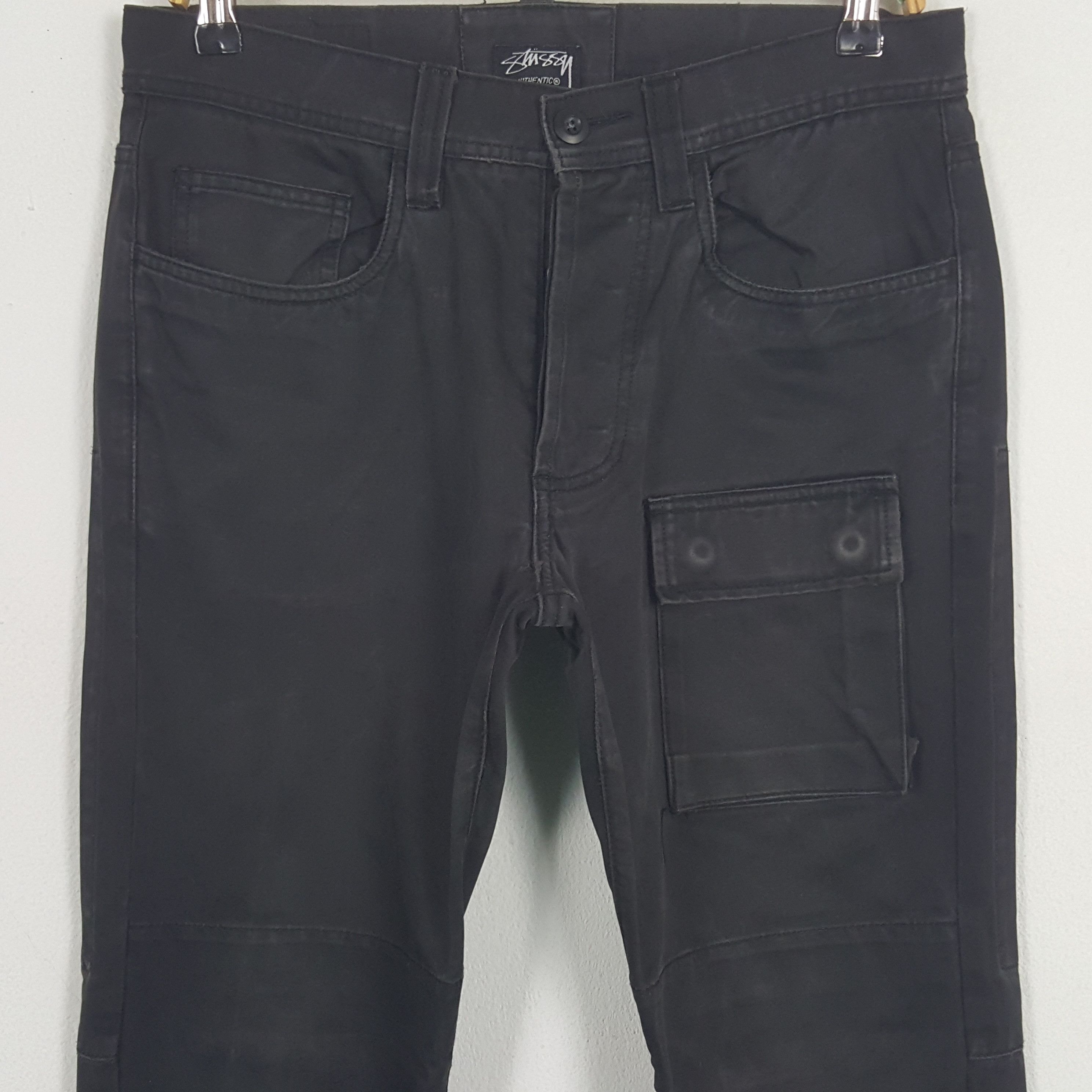 Stussy × Vintage Vintage Stussy USA Custom Big Logo Black Pants Size US 31 - 5 Thumbnail