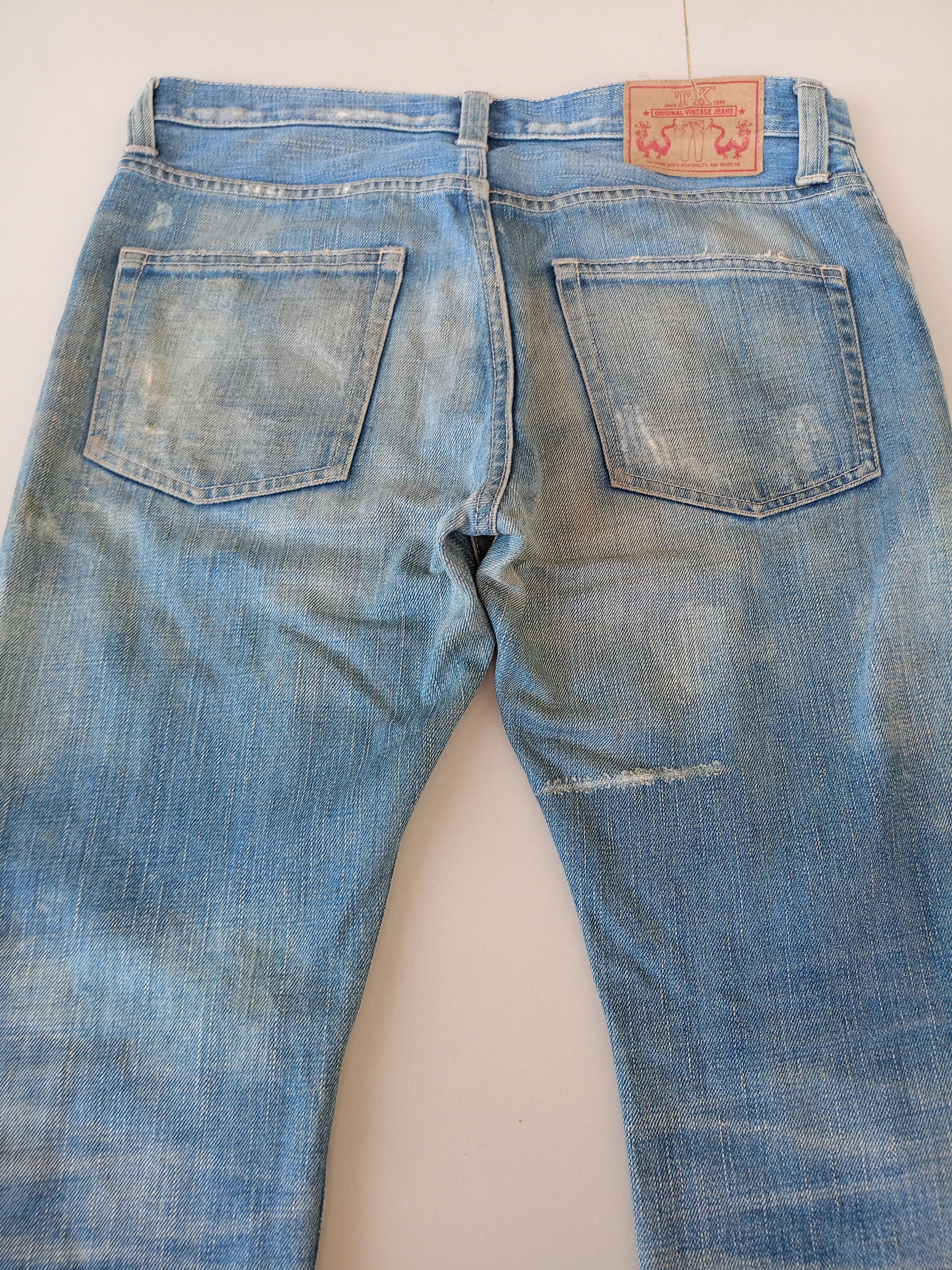 Takeo Kikuchi 2000s Takeo kikuchi stain Distressed denim pants Size US 31 - 7 Thumbnail