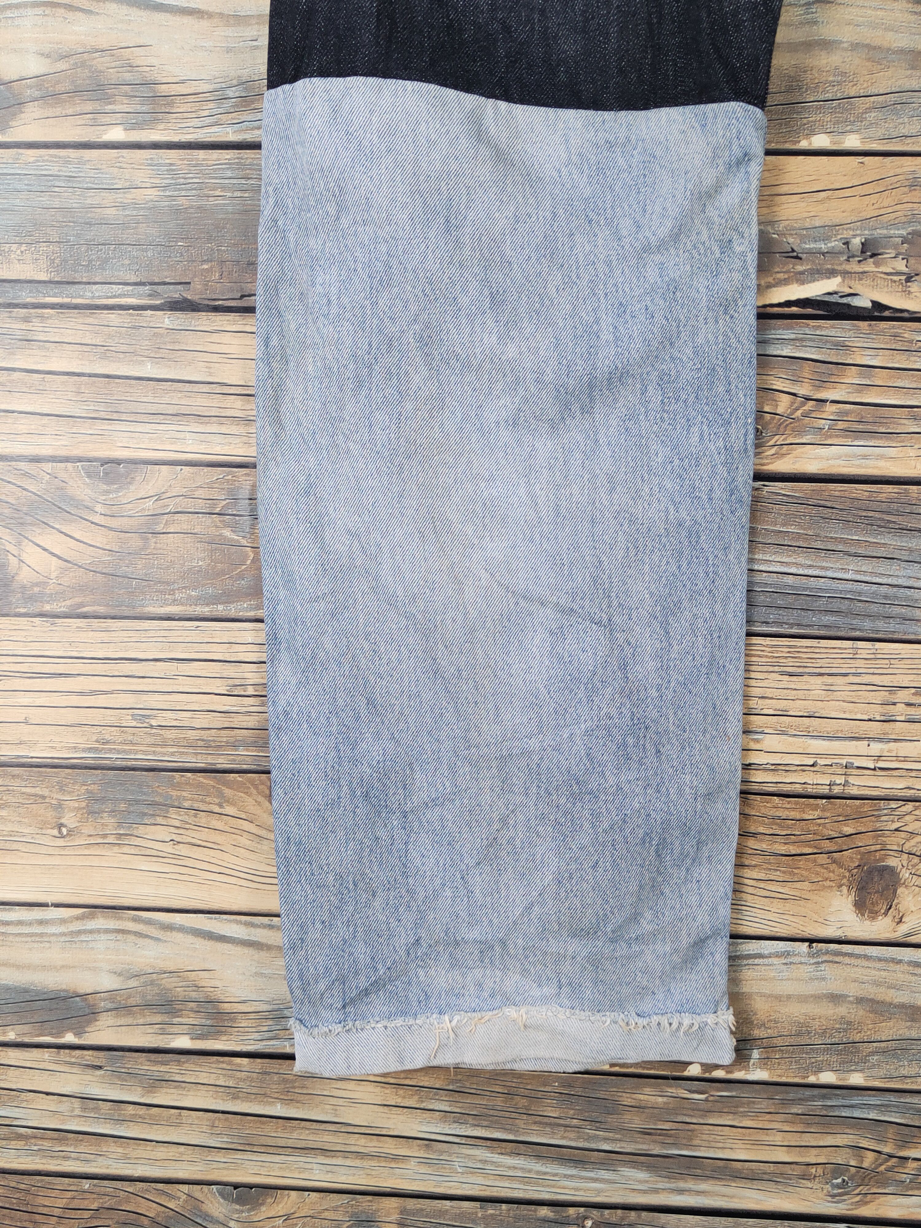 Japanese Brand Uniqlo japan patchwork Distressed Ripped denim Jeans #W1970 Size US 35 - 10 Thumbnail