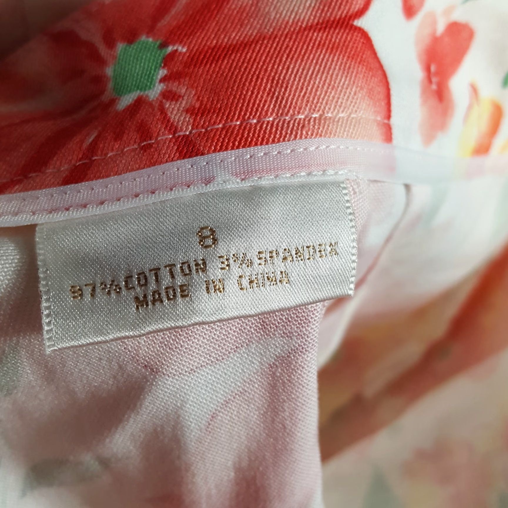 Vintage Vintage Y2K Peach Flower Floral Capris Women's Size 8 Retro Capri Chino Pants Size 30" / US 8 / IT 44 - 8 Thumbnail