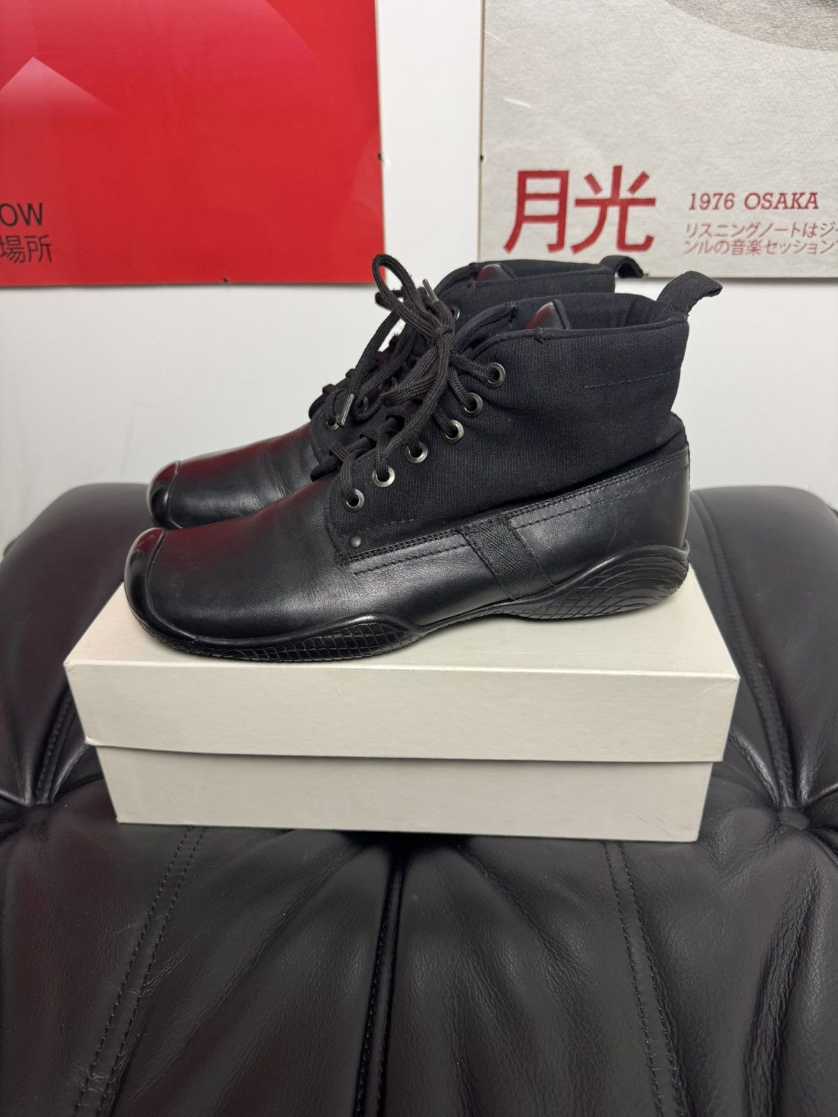 90s PRADA archive suède leather shoes We always have a collection of the best vintage Prada shoes in