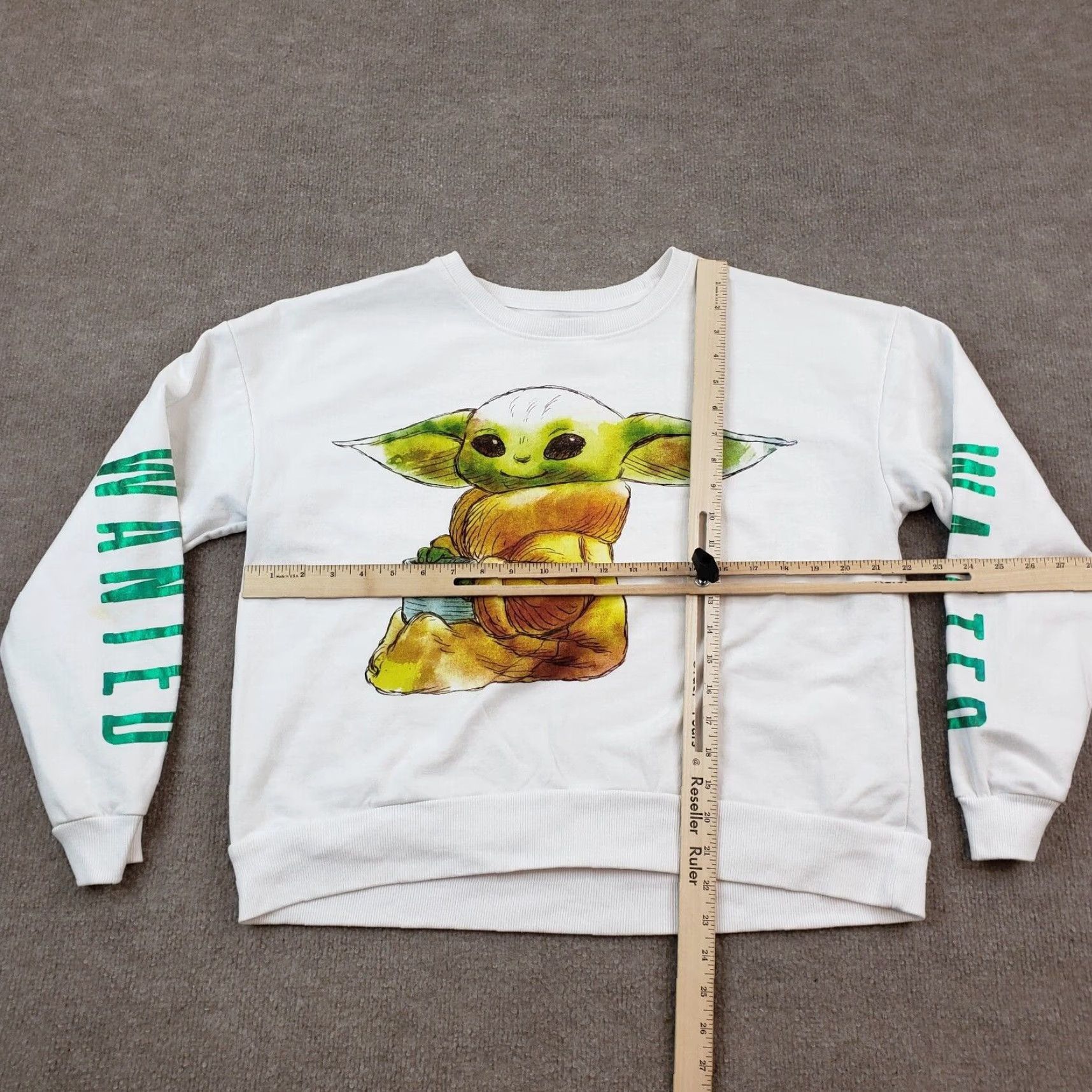 Star Wars Star Wars Crew Neck Sweatshirt White Yoda Wanted 2XL Womens Size XXL / US 16-18 / IT 52-54 - 2 Thumbnail