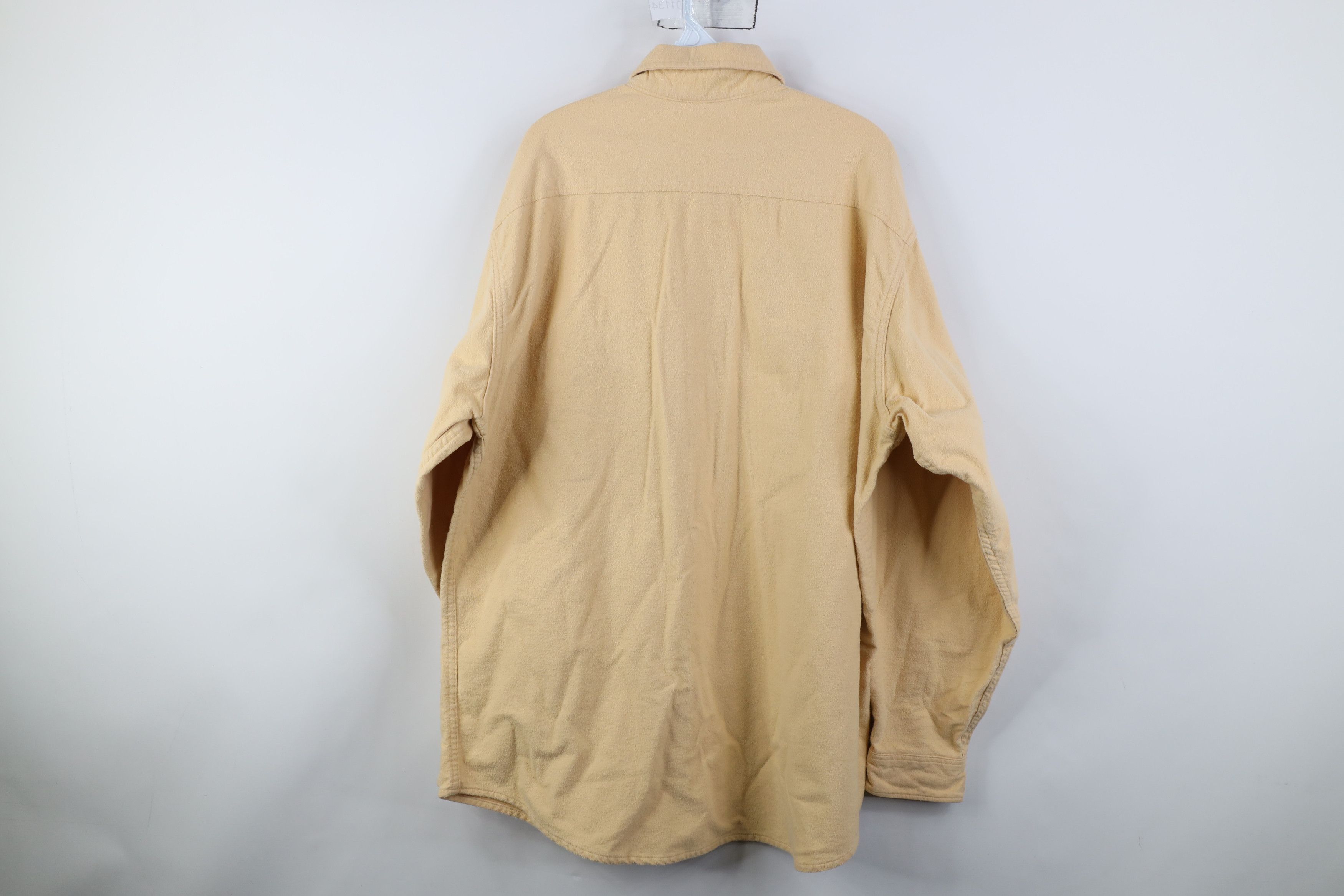 Vintage Vintage 70s Streetwear Chamois Cloth Button Shirt Yellow USA Size US XXL / EU 58 / 5 - 10 Thumbnail