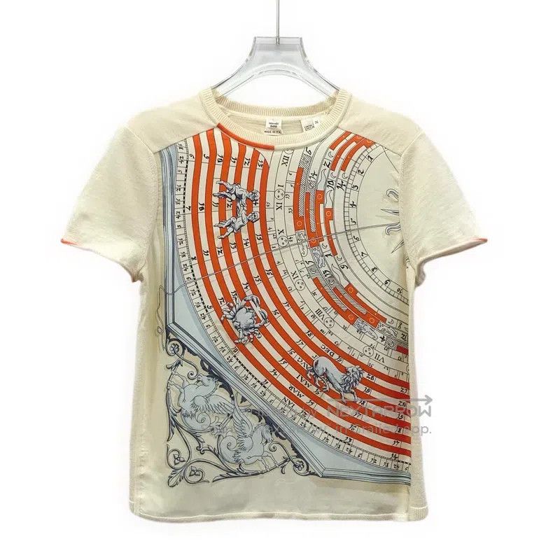 Hermes Hermes Color-blocked constellation compass silk and cashme Size XS / US 0-2 / IT 36-38 - 1 Thumbnail