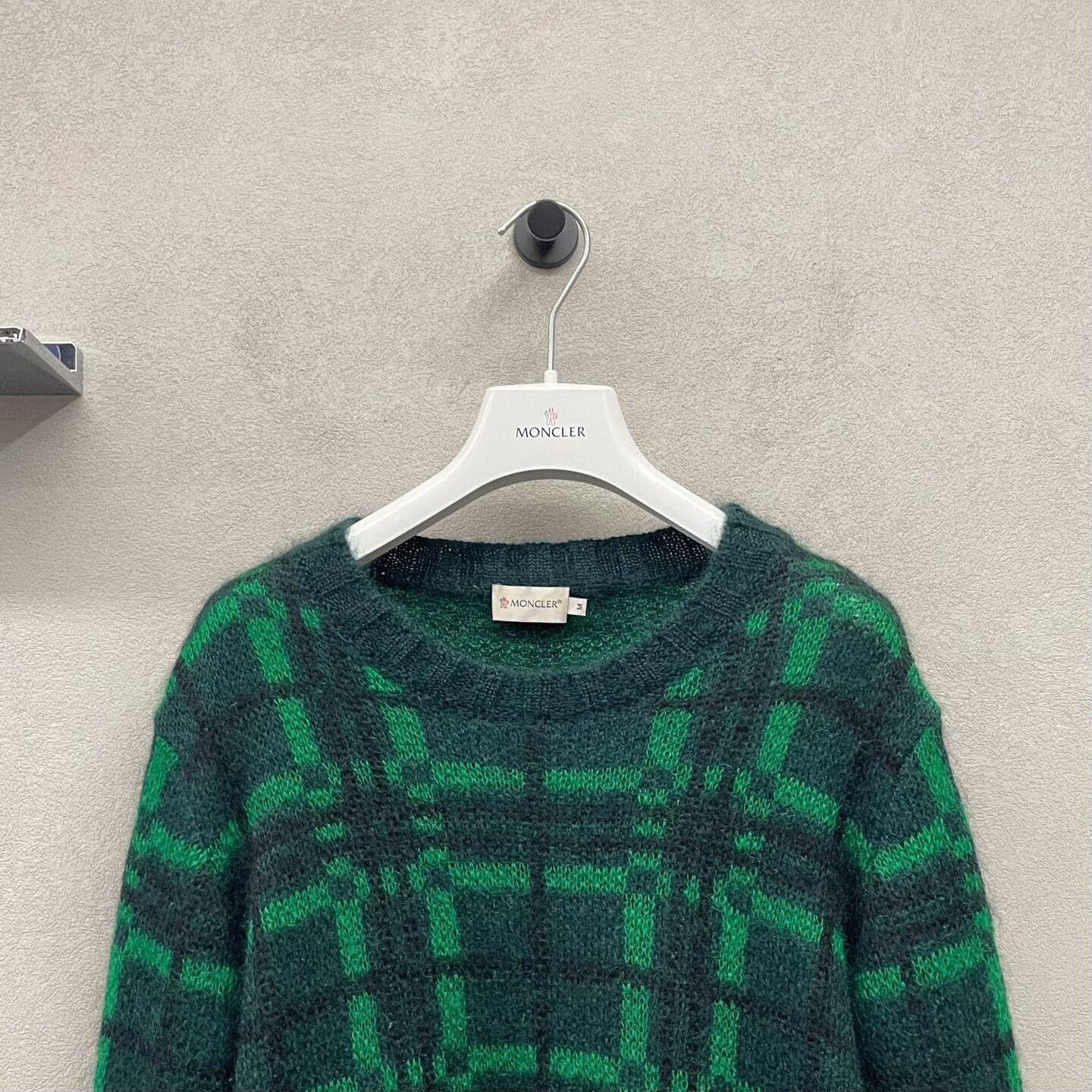 Moncler green plaid sweater by Moncler size M Size US M / EU 48-50 / 2 - 4 Thumbnail