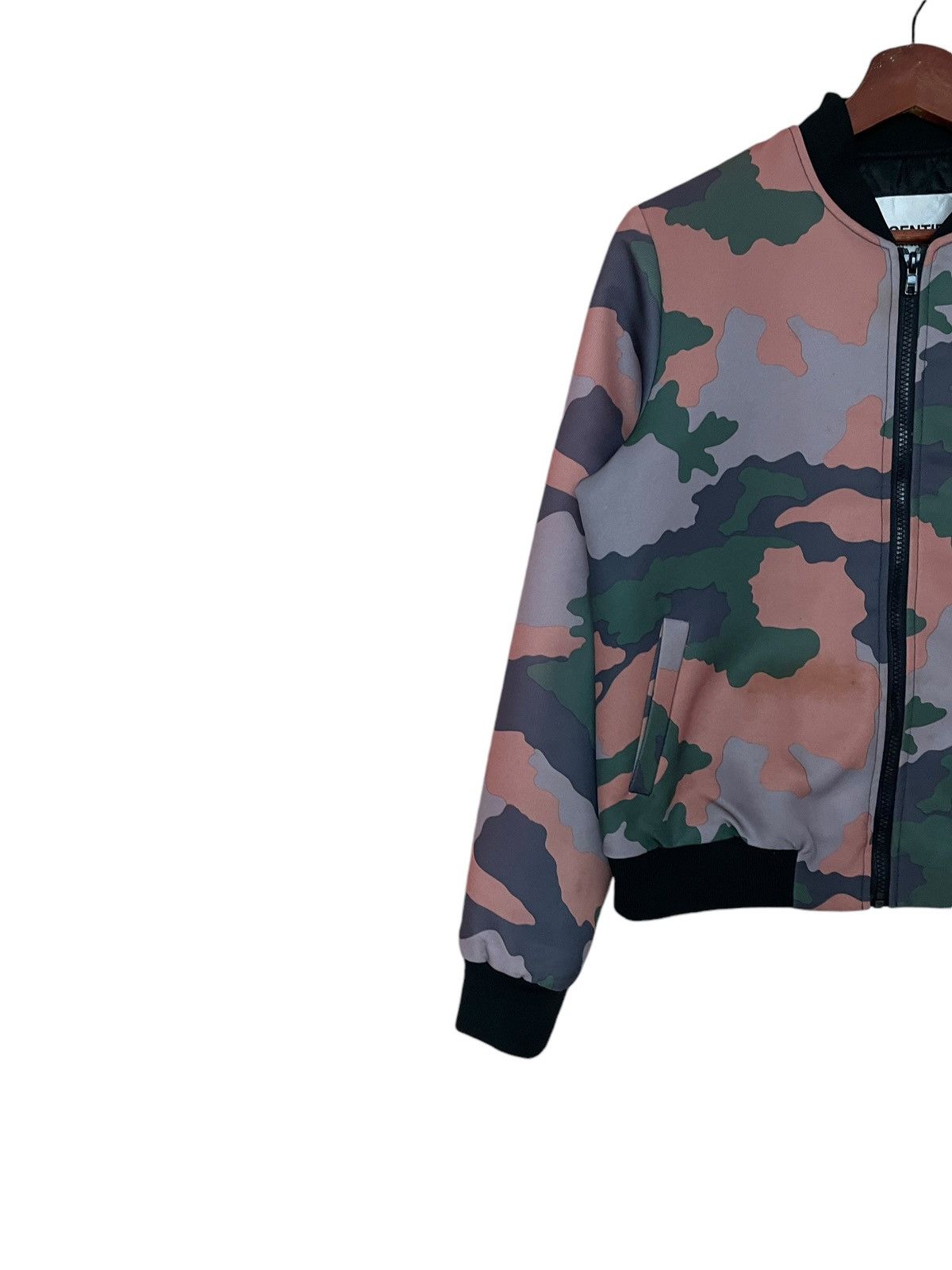Designer × Essentiel Antwerp Vintage Essentiel Antwerp Camouflage Bomber Jacket 2000s Size US M / EU 48-50 / 2 - 5 Thumbnail
