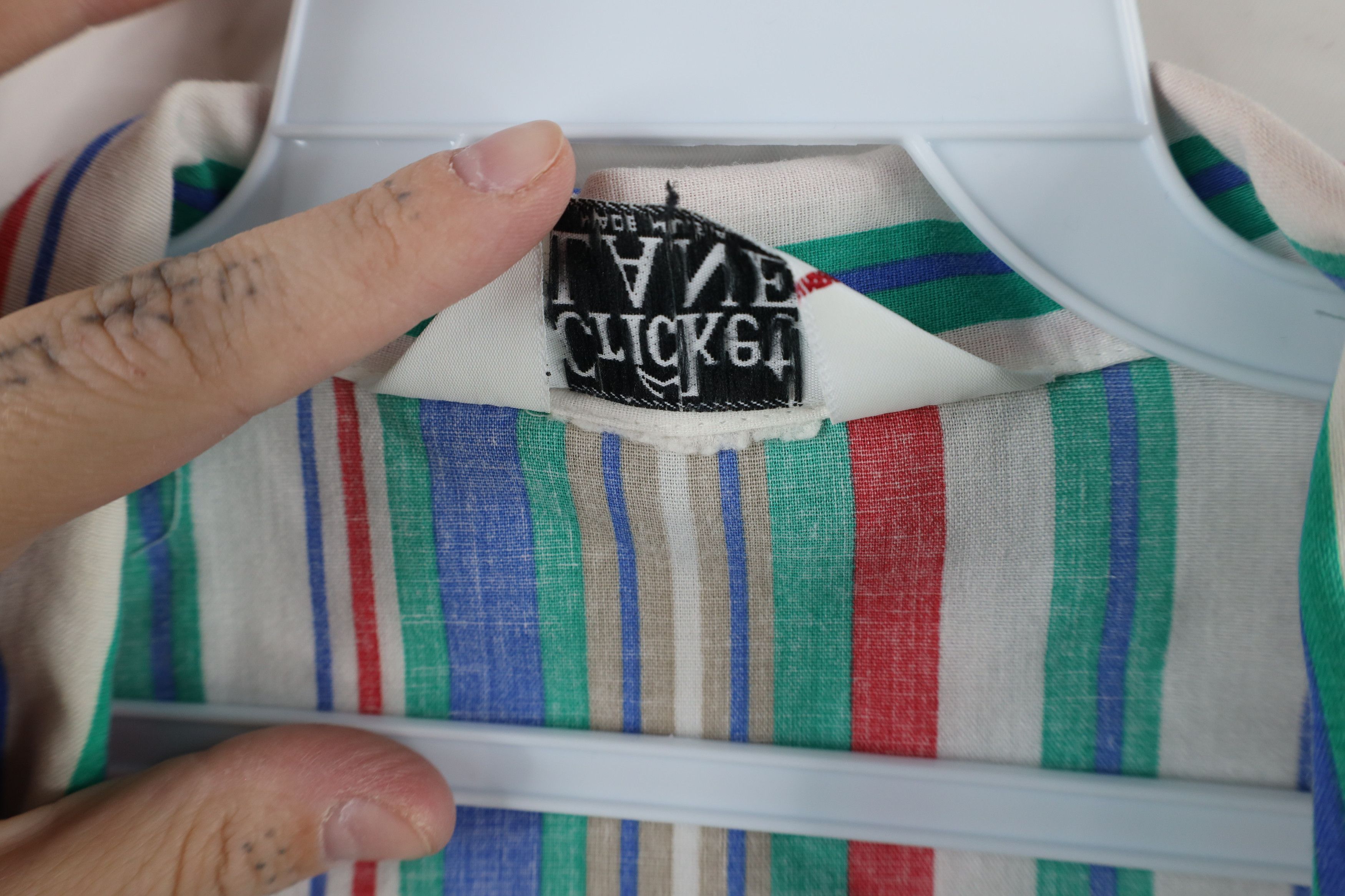 Vintage Vintage 90s Streetwear Striped Short Sleeve Button Shirt USA Size XL / US 12-14 / IT 48-50 - 6 Thumbnail