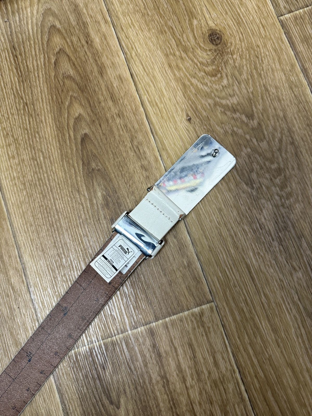 Puma Leather belt Puma Buckle Vintage Logo Puma Size ONE SIZE - 7 Thumbnail
