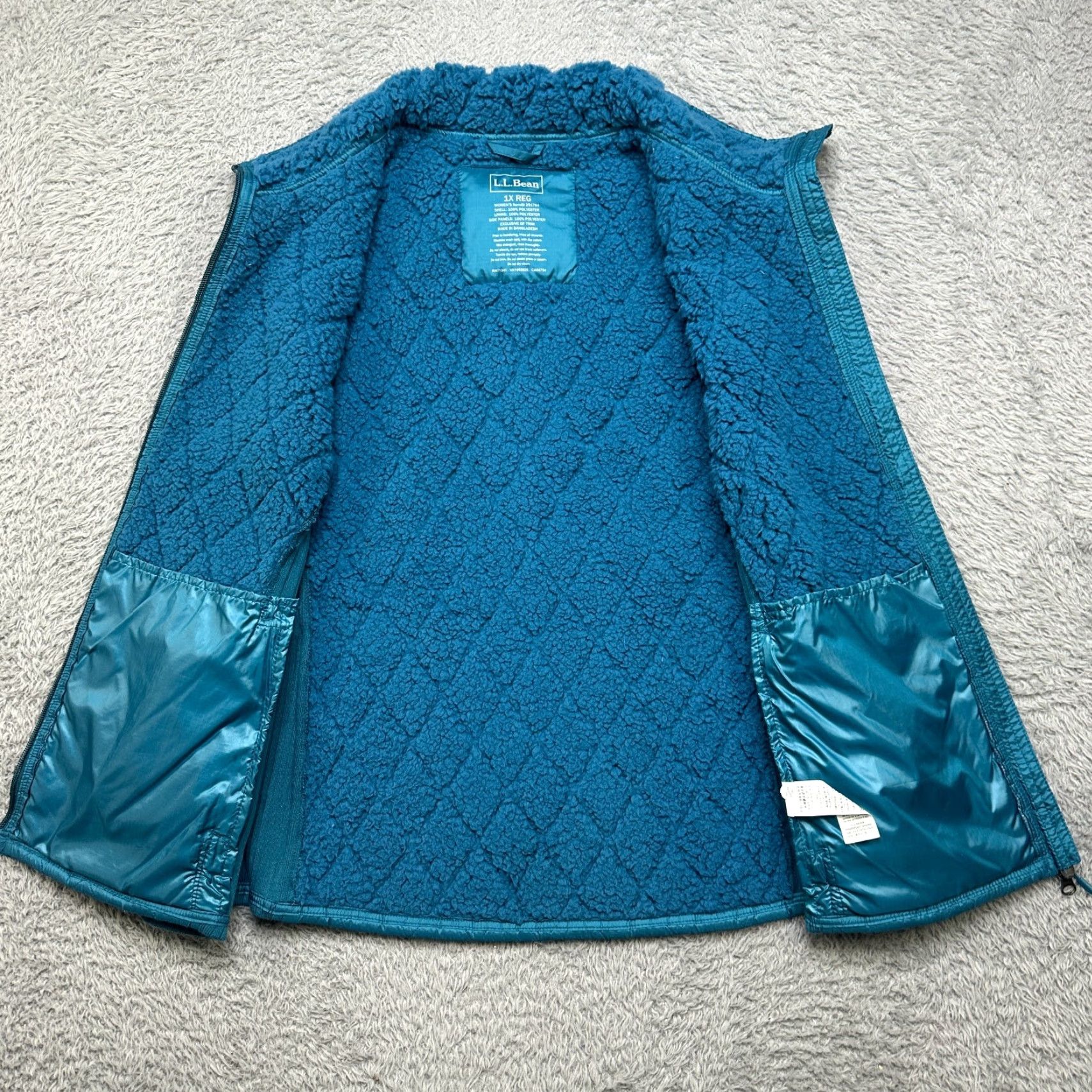 Vintage L.L. Bean Vest Womens 1X Blue Quilted Stretch Warm Insulated Vest Size XL / US 12-14 / IT 48-50 - 4 Thumbnail