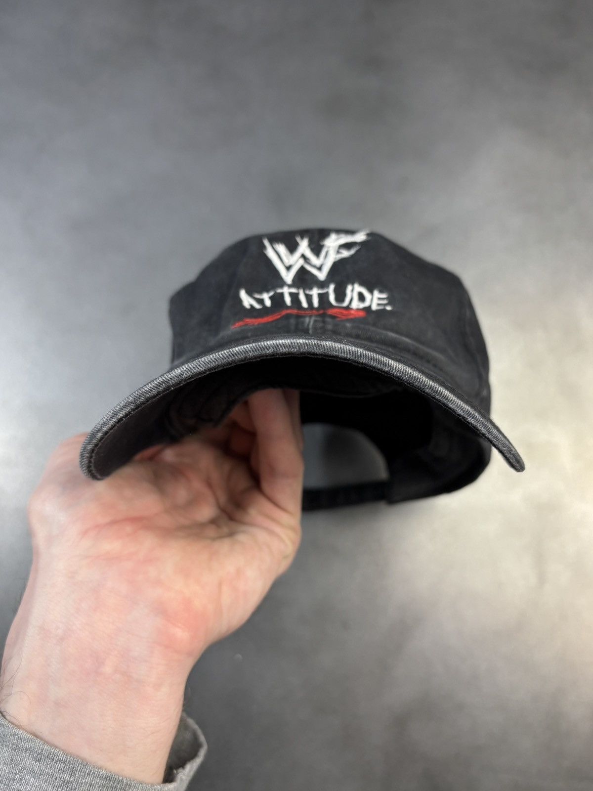 Vintage × WWE × WWF 1990s WWF Attitude Era Hat Vintage WWE Baseball Cap Strapbac Size ONE SIZE - 5 Thumbnail