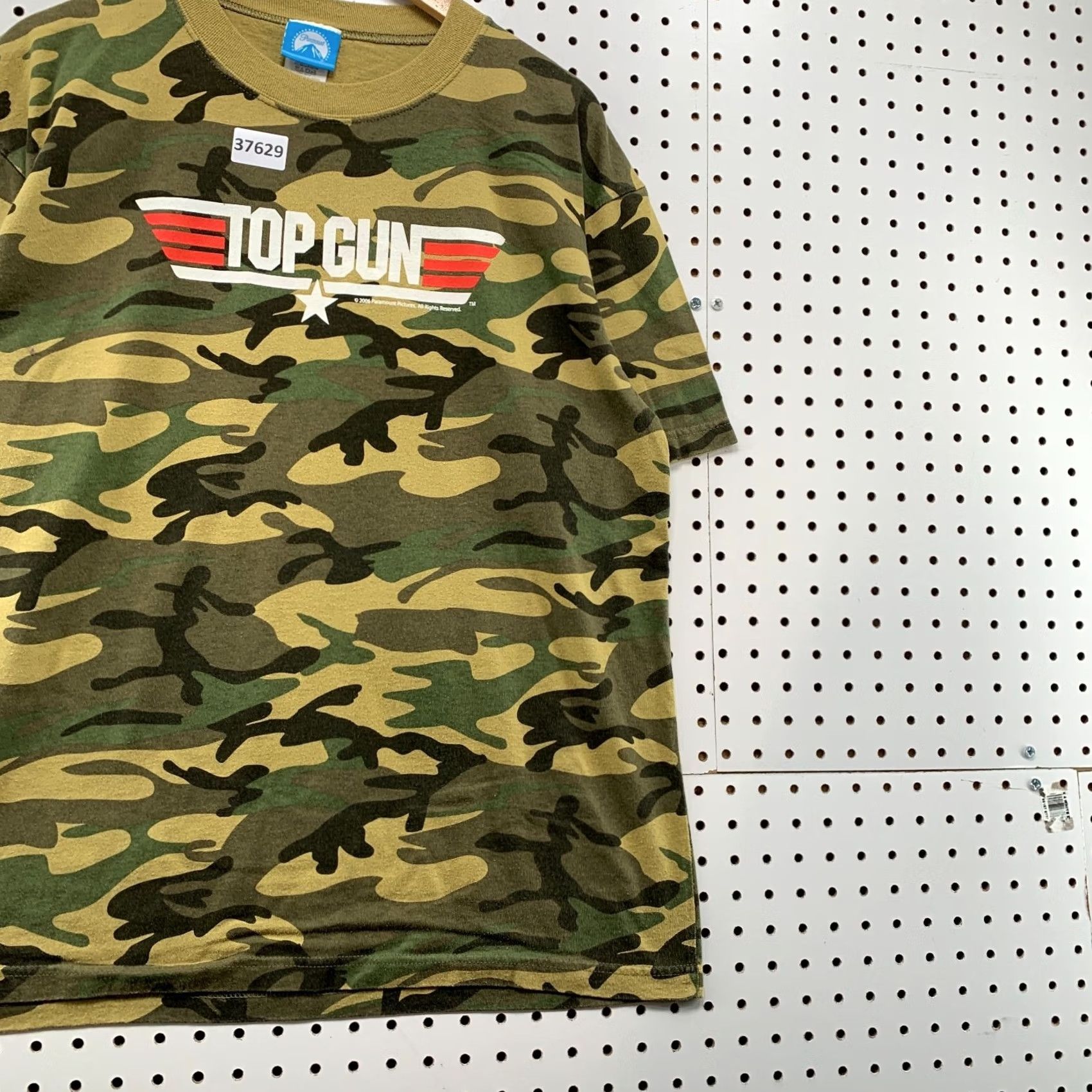 Vintage VINTAGE Paramount Top Gun Camp Shirt Mens Large Green Camouflage Movie Shirt Size US L / EU 52-54 / 3 - 5 Thumbnail