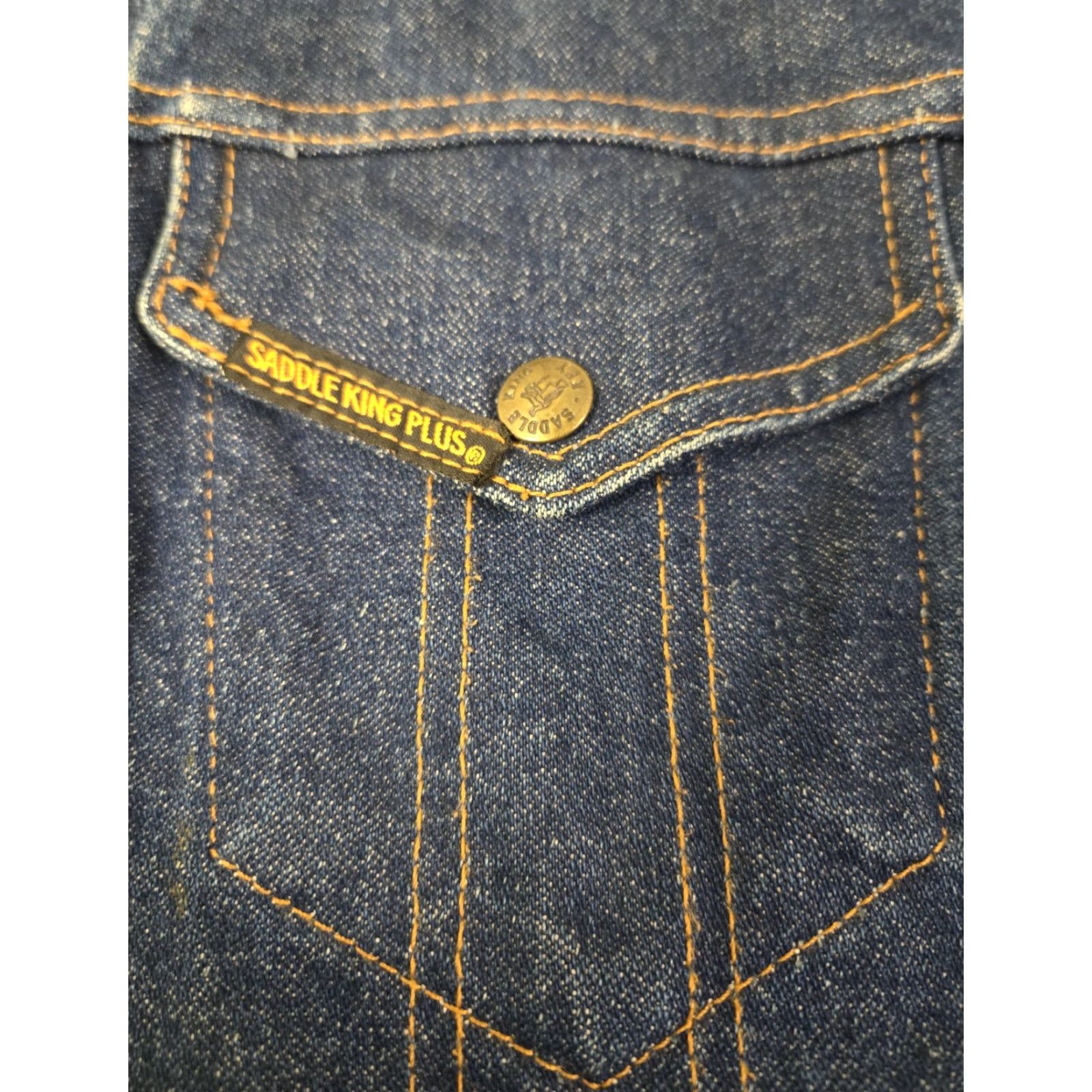 Vintage VINTAGE Saddle King Western Jacket Mens 46 Regular Blue Denim Trucker Made USA Size US S / EU 44-46 / 1 - 5 Thumbnail