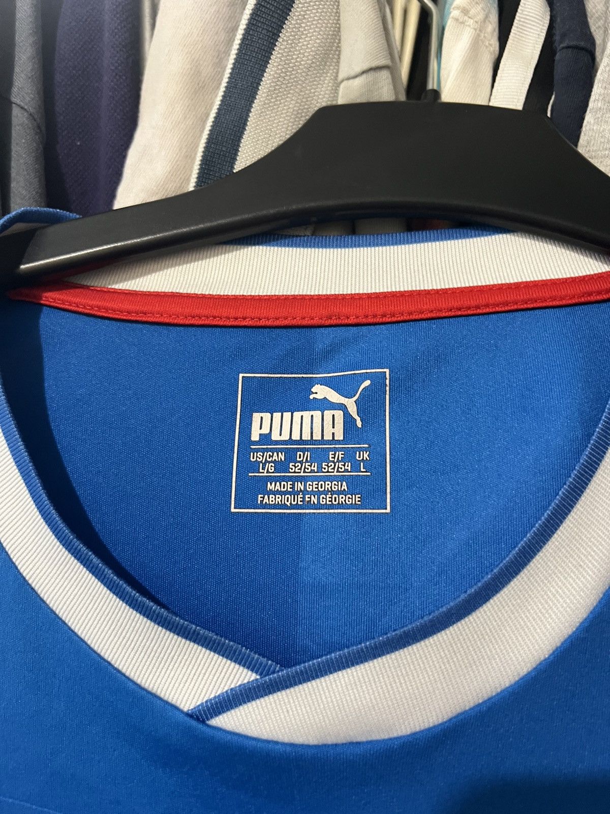 Puma × Vintage 2016/2018 PUMA GLASGOW RANGERS HOME FOOTBALL SHIRT SIZE L Size US L / EU 52-54 / 3 - 5 Thumbnail