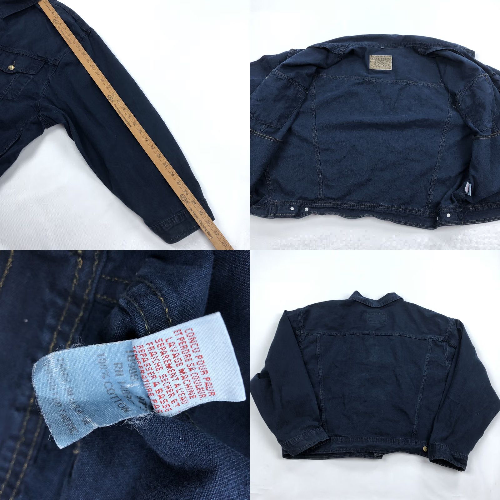 Vintage VINTAGE Marithé & François Girbaud Men's XL Blue Denim Jean Jacket Button Front Size US 36 / EU 52 - 8 Thumbnail