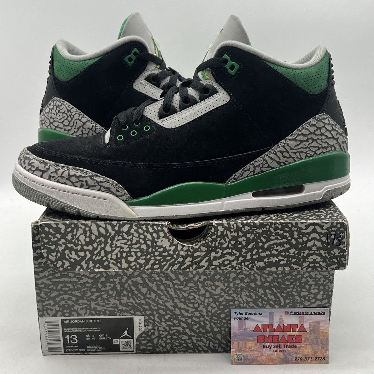 jordan 3 pine green