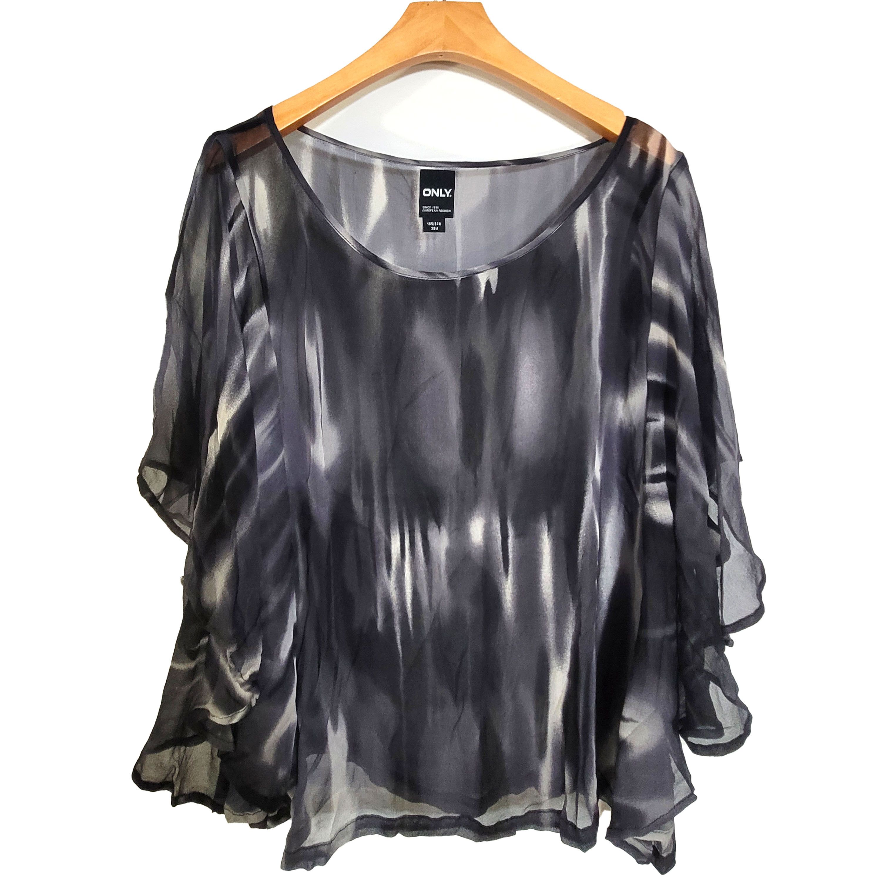 Other Women's 100% Silk Short Sleeve Top Shirt Blouse SBK149 Size XS / US 0-2 / IT 36-38 - 1 Thumbnail