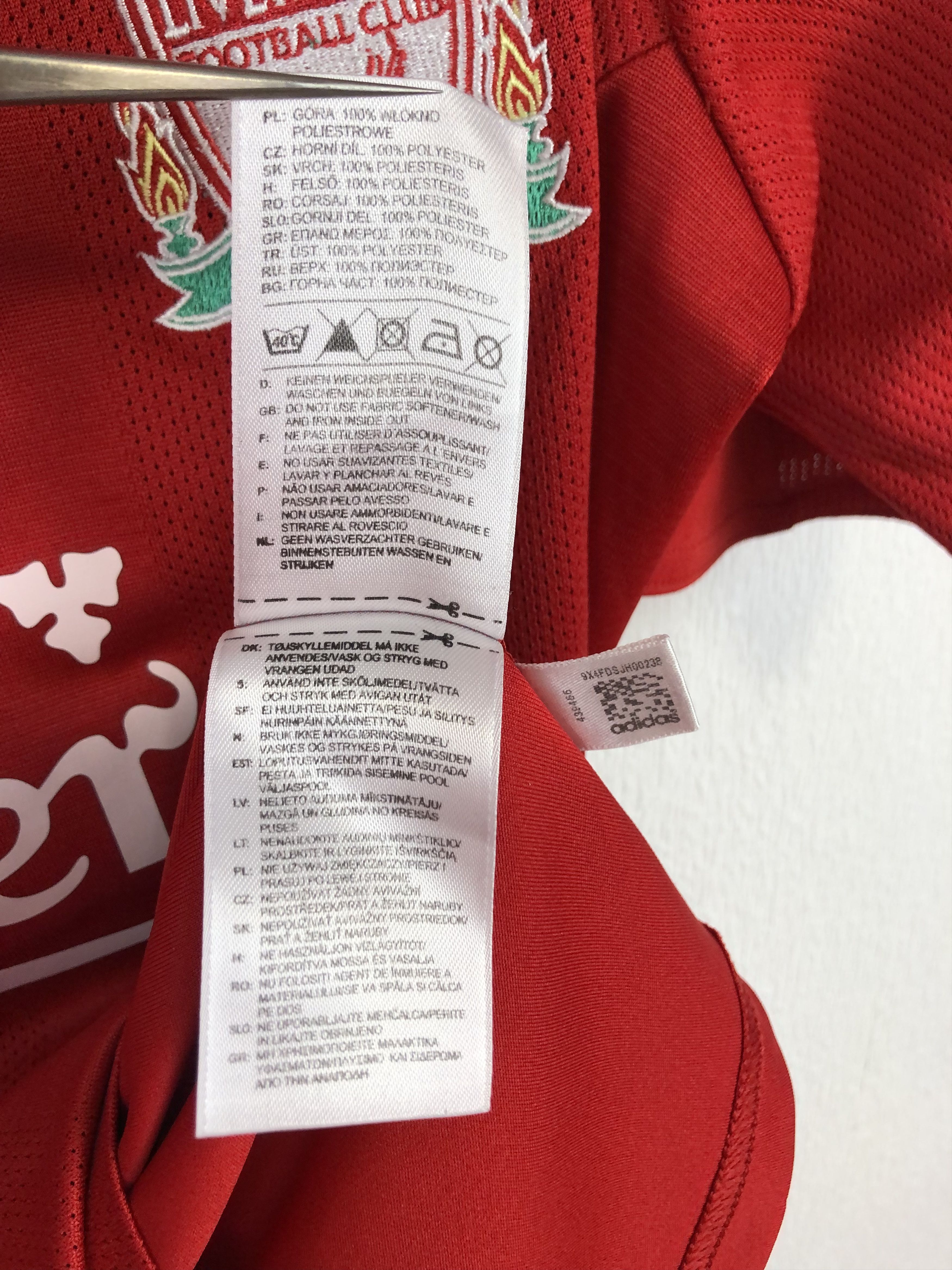 Adidas Liverpool football shirt 2008 Soccer Adidas Jersey Rare Size US S / EU 44-46 / 1 - 13 Thumbnail