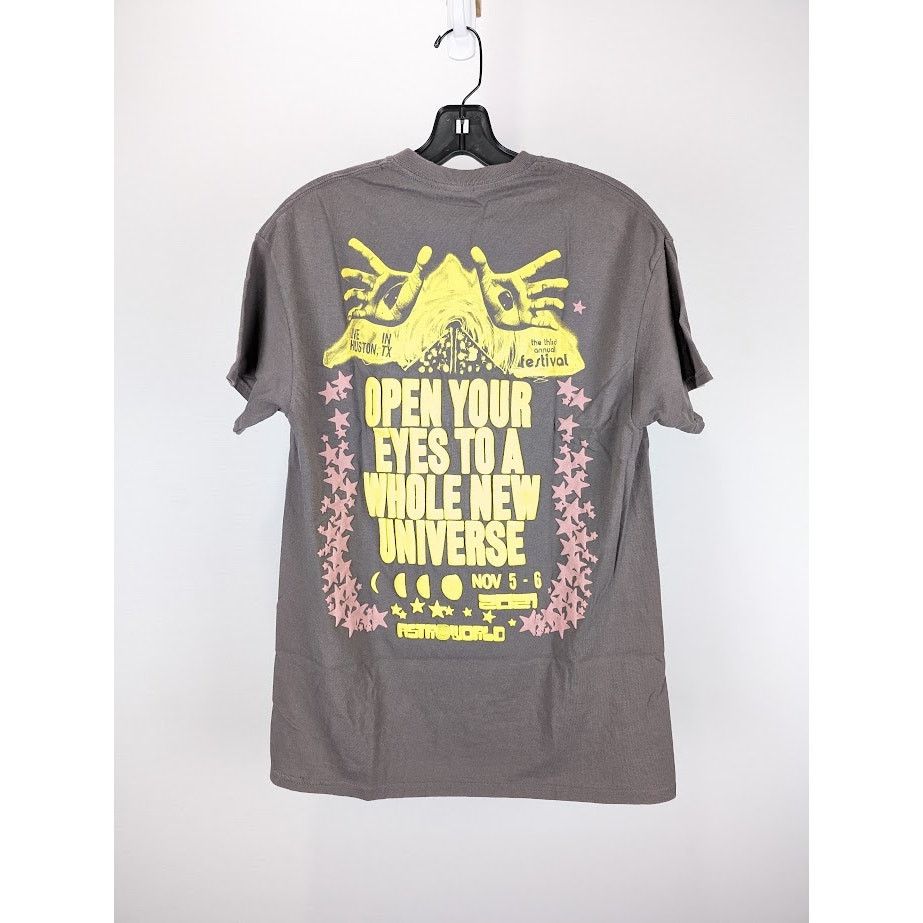 Travis Scott o1rshd1 Astrofest Open Your Eyes Tee Shirt in Grey Size US S / EU 44-46 / 1 - 11 Thumbnail