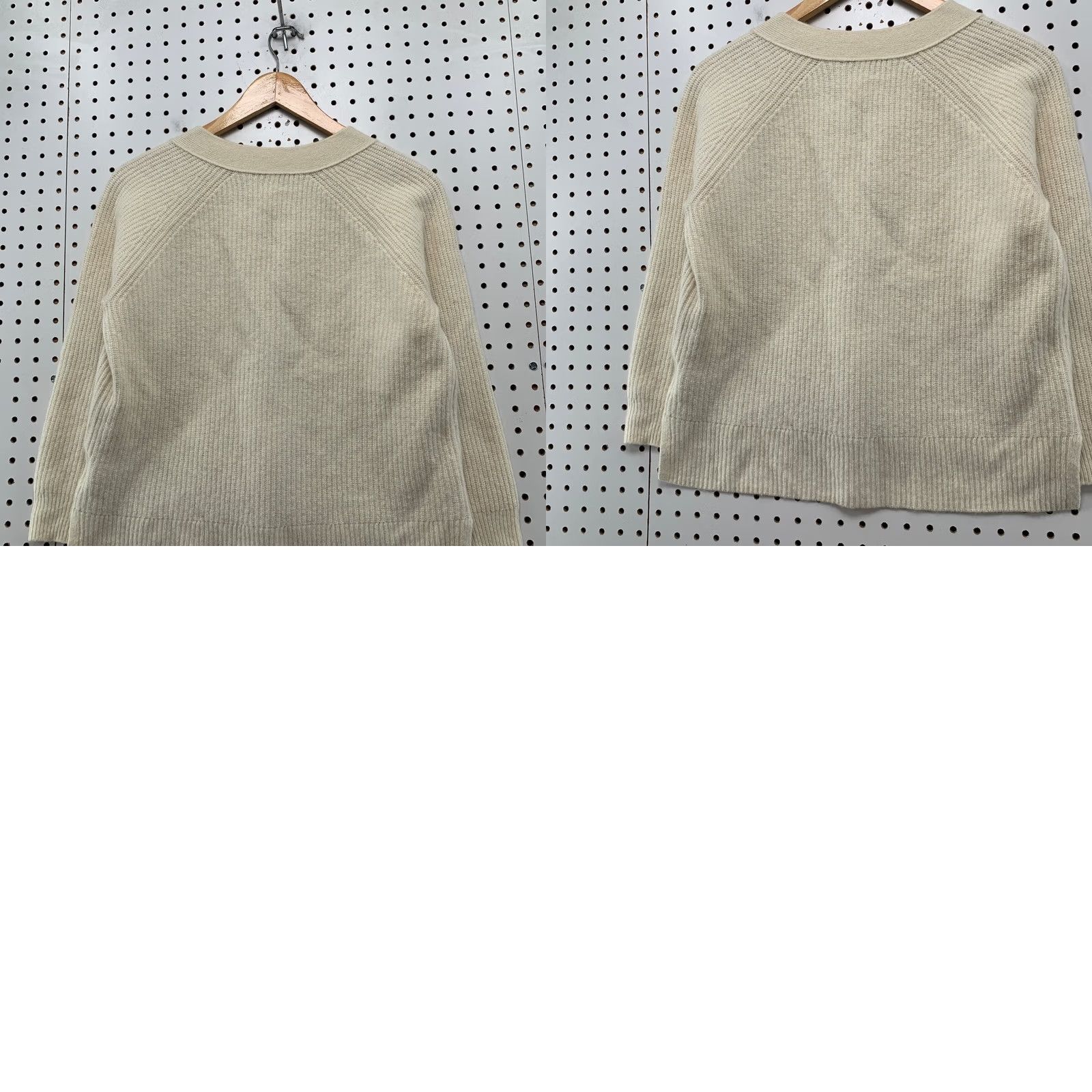 Madewell Madewell Lyle Merino Wool Henley Sweater Womens XS Ivory V Neck Rib Knit Shirt Size XS / US 0-2 / IT 36-38 - 9 Thumbnail