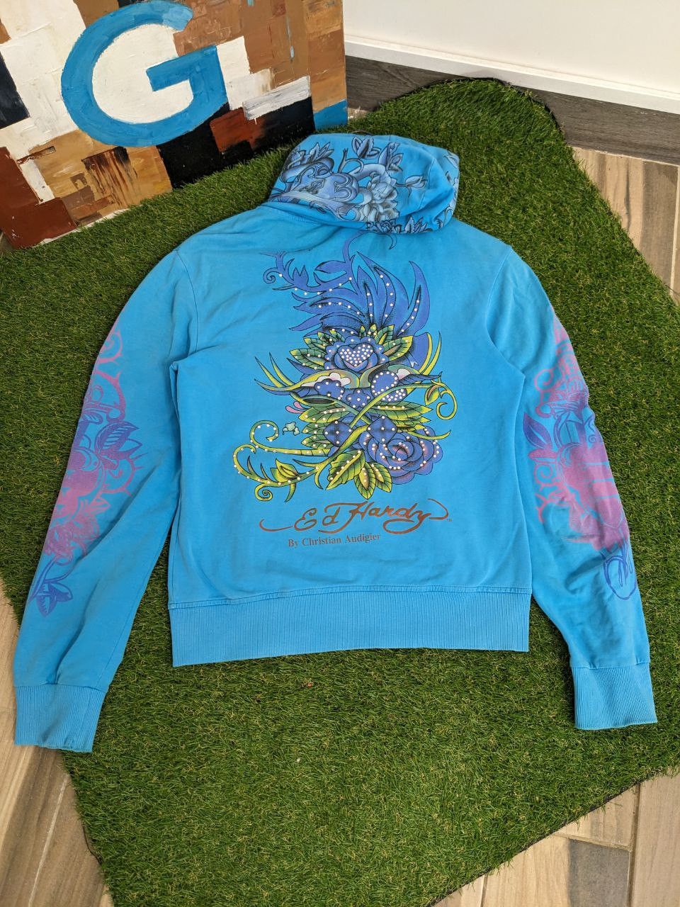 Christian Audigier × Ed Hardy × Vintage Vintage Ed Hardy x Christian Audigier Hoodie Size M / US 6-8 / IT 42-44 - 6 Thumbnail