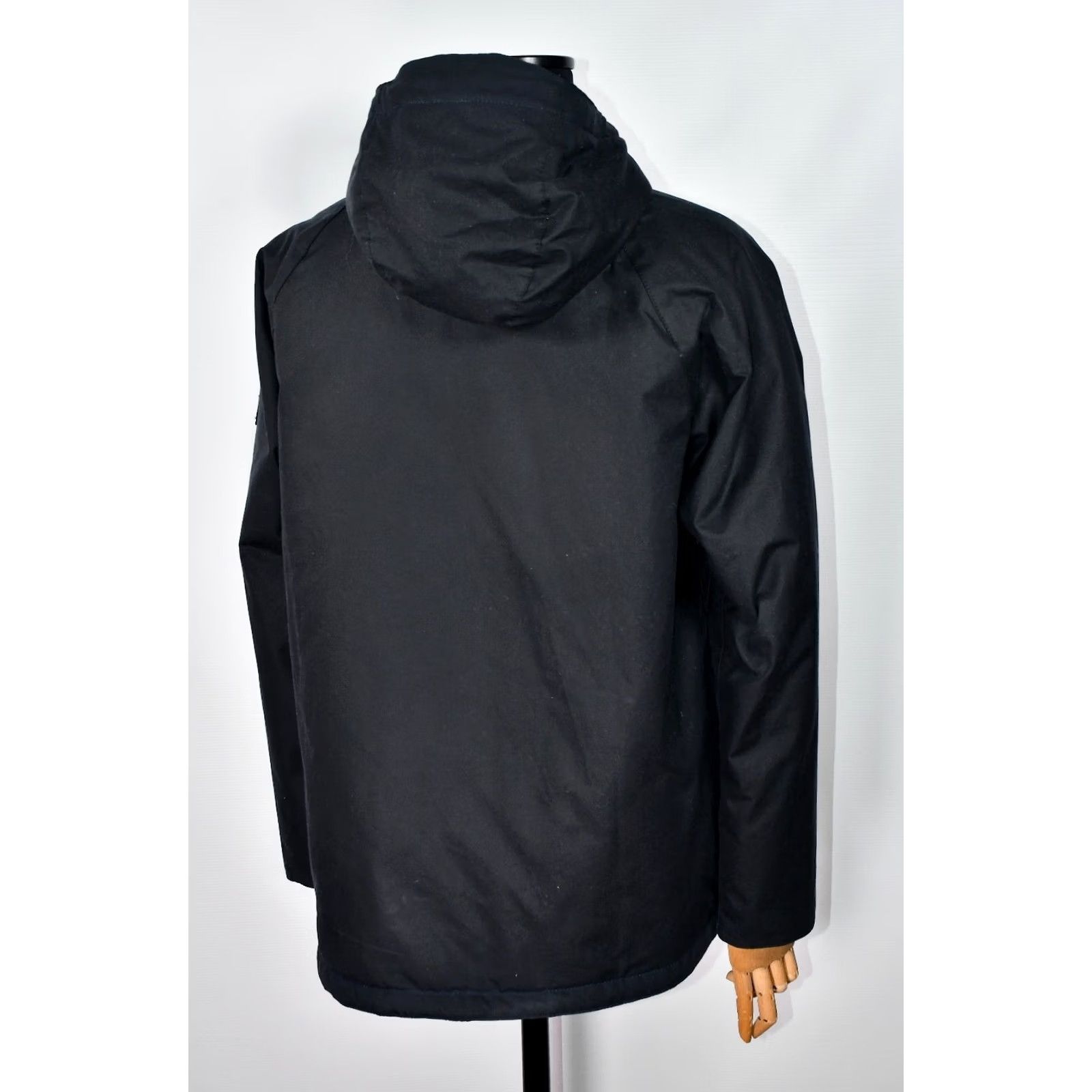 Barbour Barbour Alpha Waxed Hooded Jacket Barbour Alpha Waxed Jacket L Black Mens Wool Cotton Waxed Coat Size US L / EU 52-54 / 3 - 3 Thumbnail
