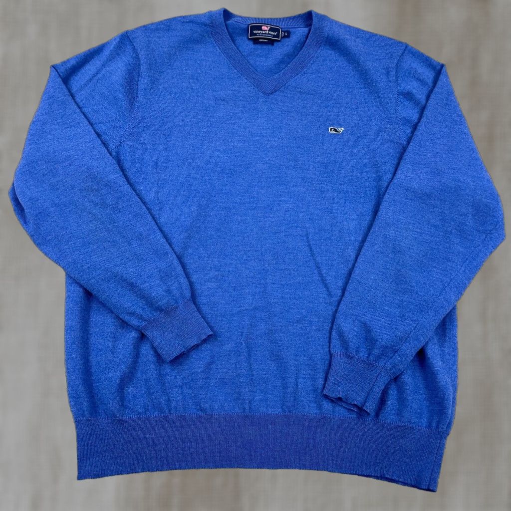 Vineyard Vines Vineyard Vines Sweater Men Large Performance Merino Wool Blend V Neck Preppy Size US L / EU 52-54 / 3 - 1 Thumbnail
