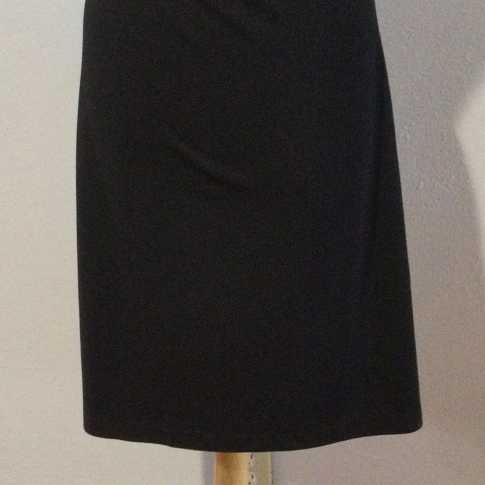 Other Susan Graver Black Knee Length Back Split A-line Skirt 3X Size 42" / US 20 - 3 Thumbnail