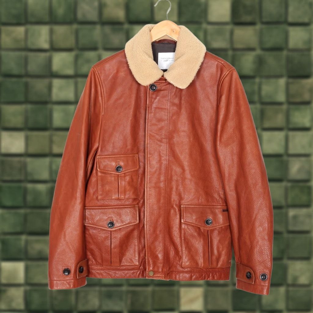 Peak Performance PEAK PERFORMANCE ROCCO LJ Sherpa Collar Leather Jacket Men Size S MJ4323 Size US S / EU 44-46 / 1 - 1 Thumbnail
