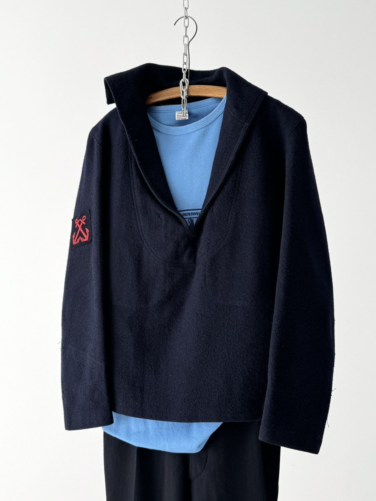 Naval Clothing Factory × Vintage 1961 Dated French Navy Wool Sailor Smock Size US S / EU 44-46 / 1 - 1 Thumbnail