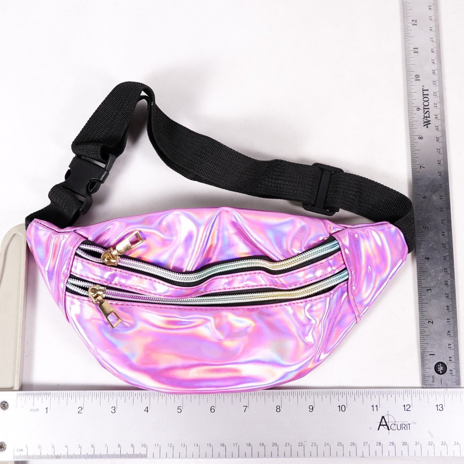 Other Pink Holographic Fanny Pack Iridescent Luminous Waist Bag Size ONE SIZE - 5 Thumbnail