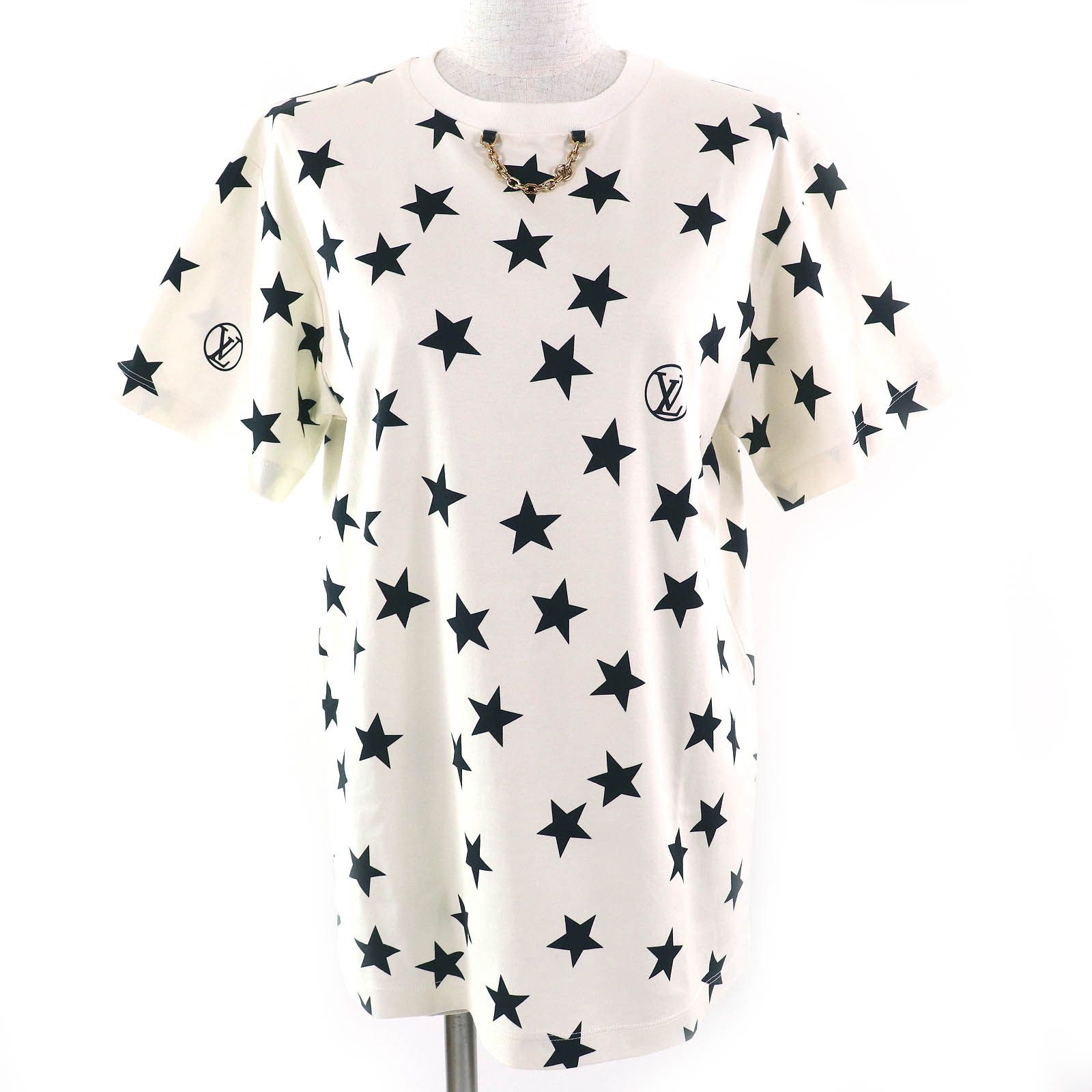 Louis Vuitton Louis Vuitton Louis Vuitton LV Logo Star Chain T-shirt Cotton T-Shirts 1AA9WZ DUTY FREE for USA Size ONE SIZE - 1 Thumbnail