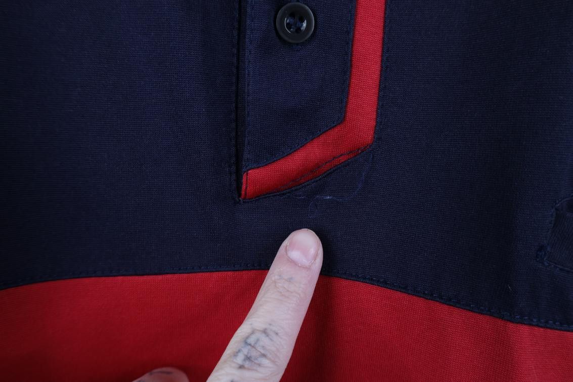 Vintage Vintage 90s Streetwear Block Ribbed Knit Pullover Polo Shirt Size US XXL / EU 58 / 5 - 6 Thumbnail