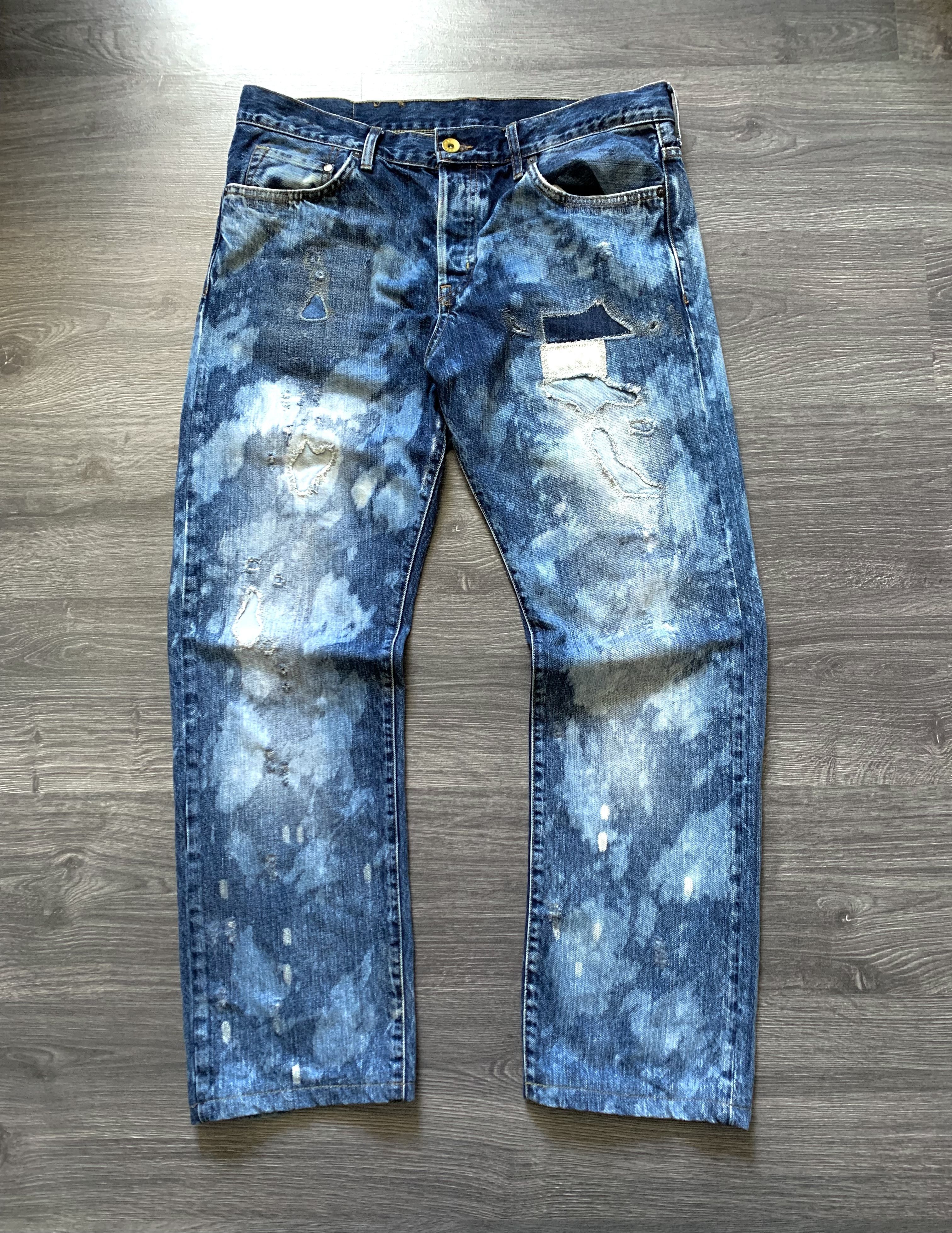 H&M Distressed Denim Jeans Kapital style Y2k Size US 34 / EU 50 - 1 Thumbnail