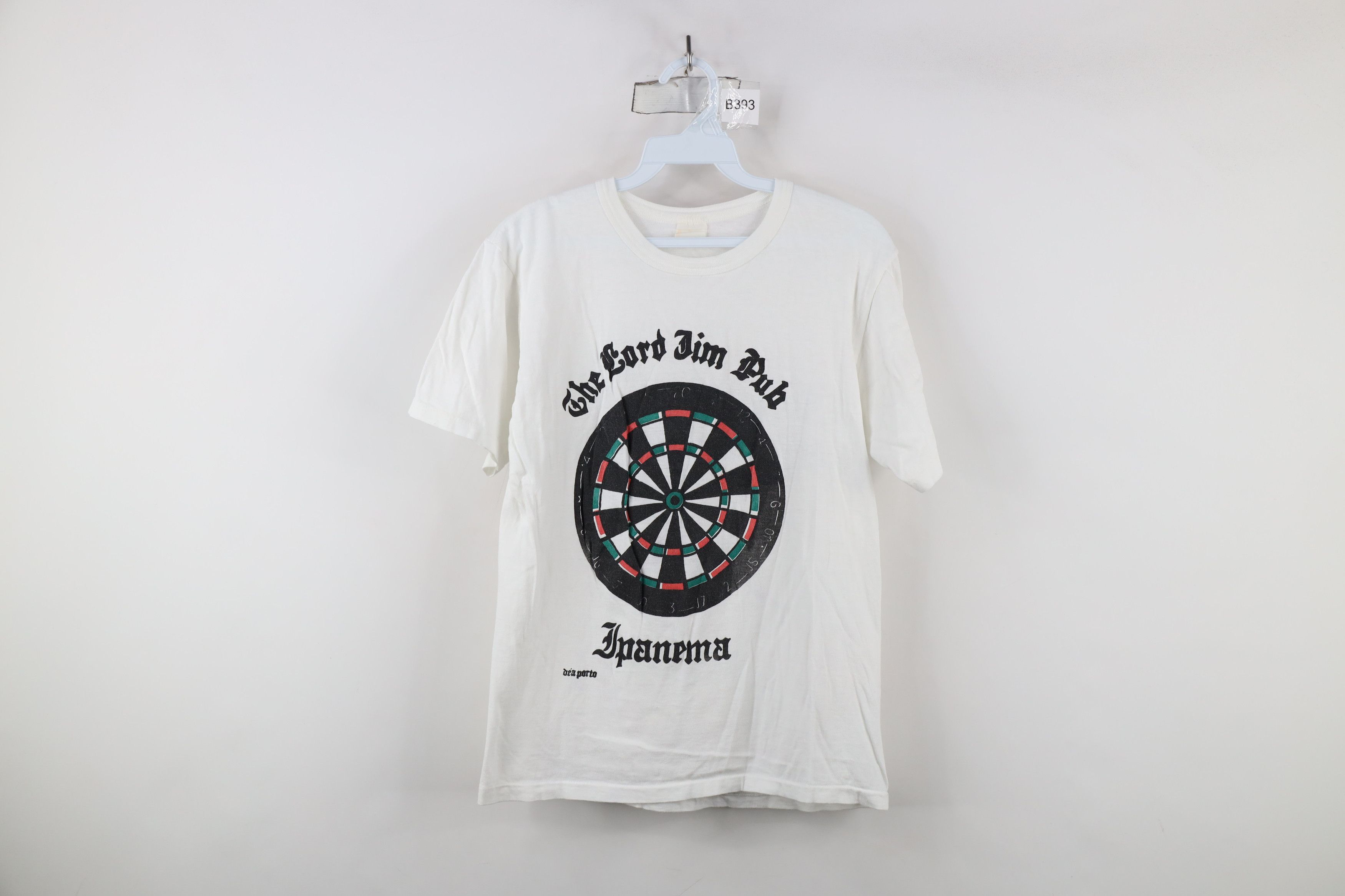 Vintage Vintage 70s Jim Pub Darts Drinking Team Brazil T-Shirt White Size S / US 4 / IT 40 - 1 Thumbnail